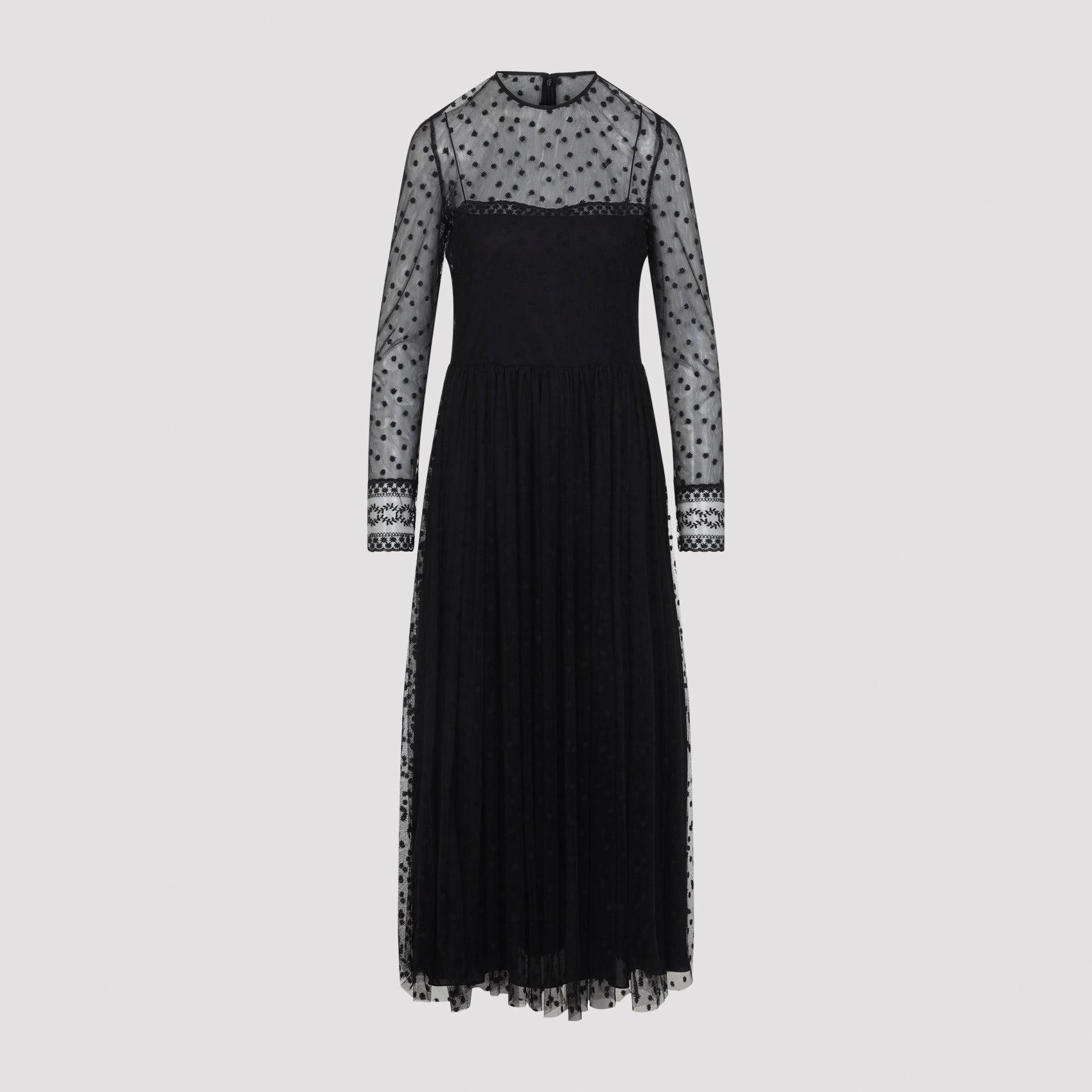 black long sleeve slip dress Memoi