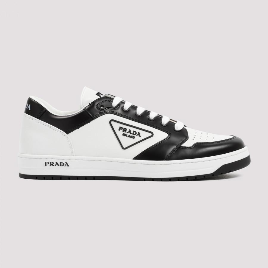 Prada Leather Downtown Sneakers for Men | Lyst