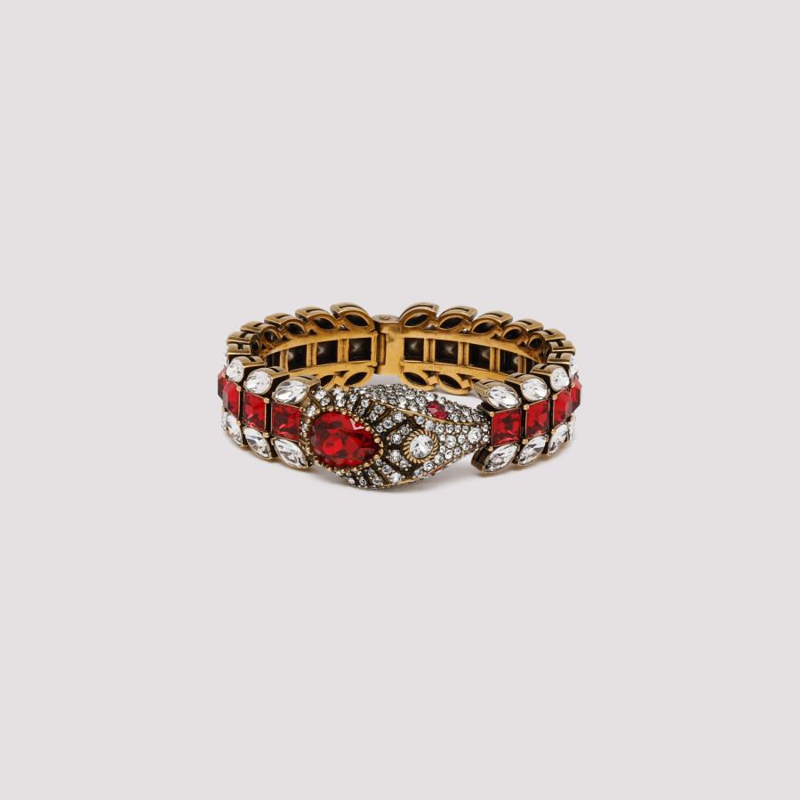 Gucci Snake Bracelet With Crystals Lyst