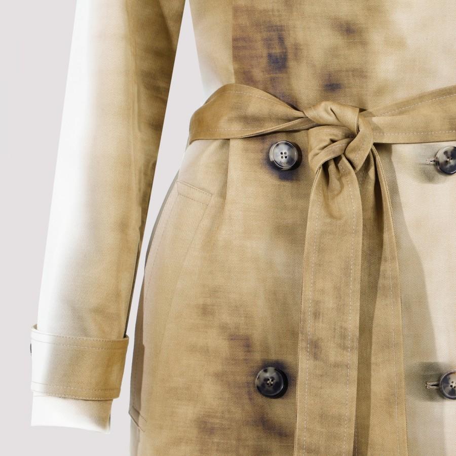 ジャケット・アウター LOEWE 00s Moleskin Trench Coat Loewe Trench Coat in Natural | Lyst