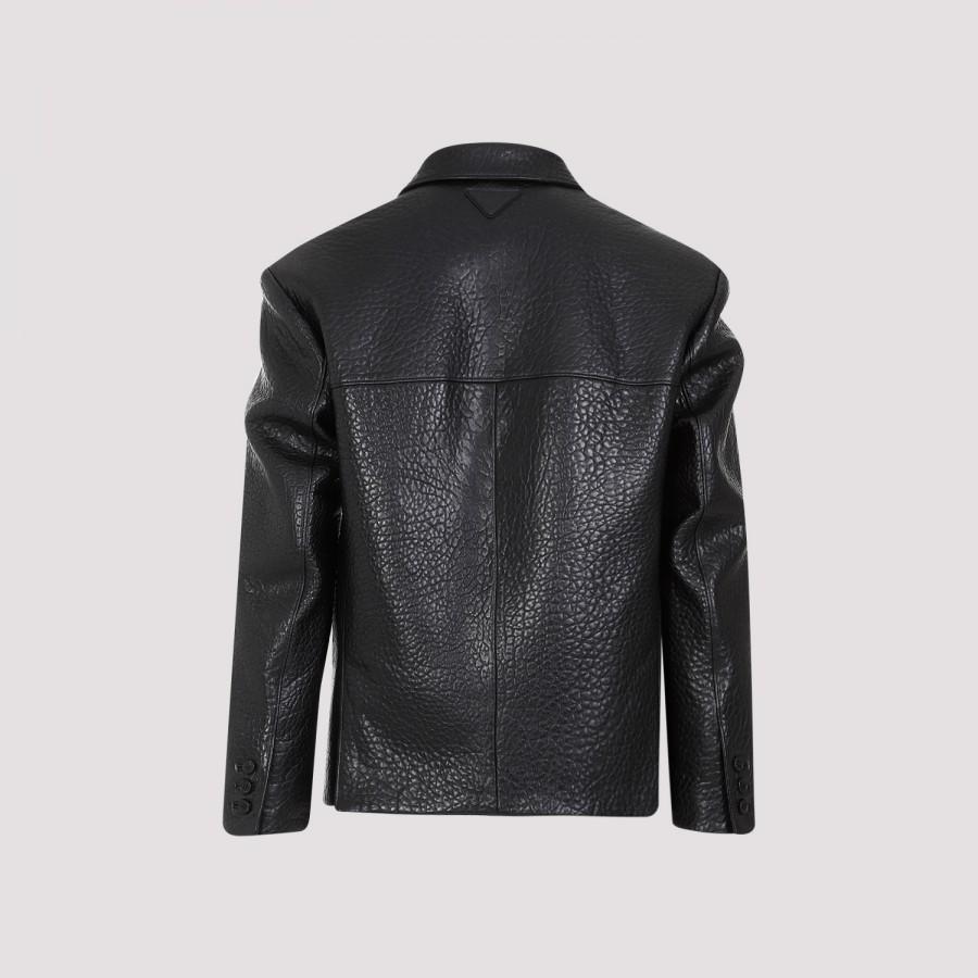 Mens prada deals leather jacket