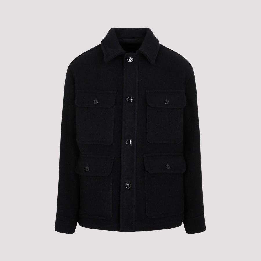 Lemaire Wool Hunting Jacket in Black for Men Lyst