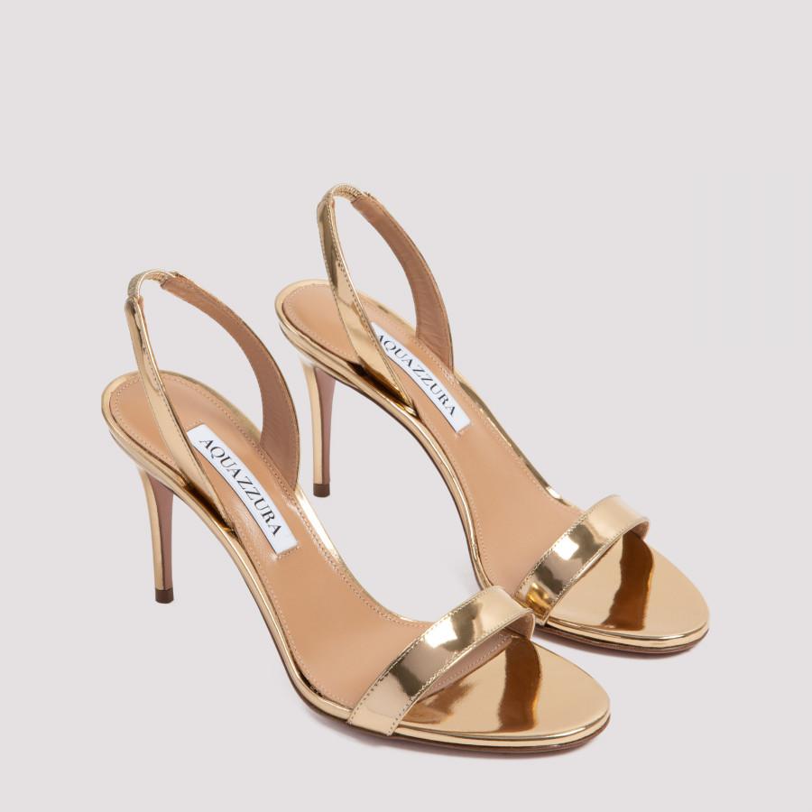 Aquazzura Leather So Nude Sandals 40 in Natural - Lyst