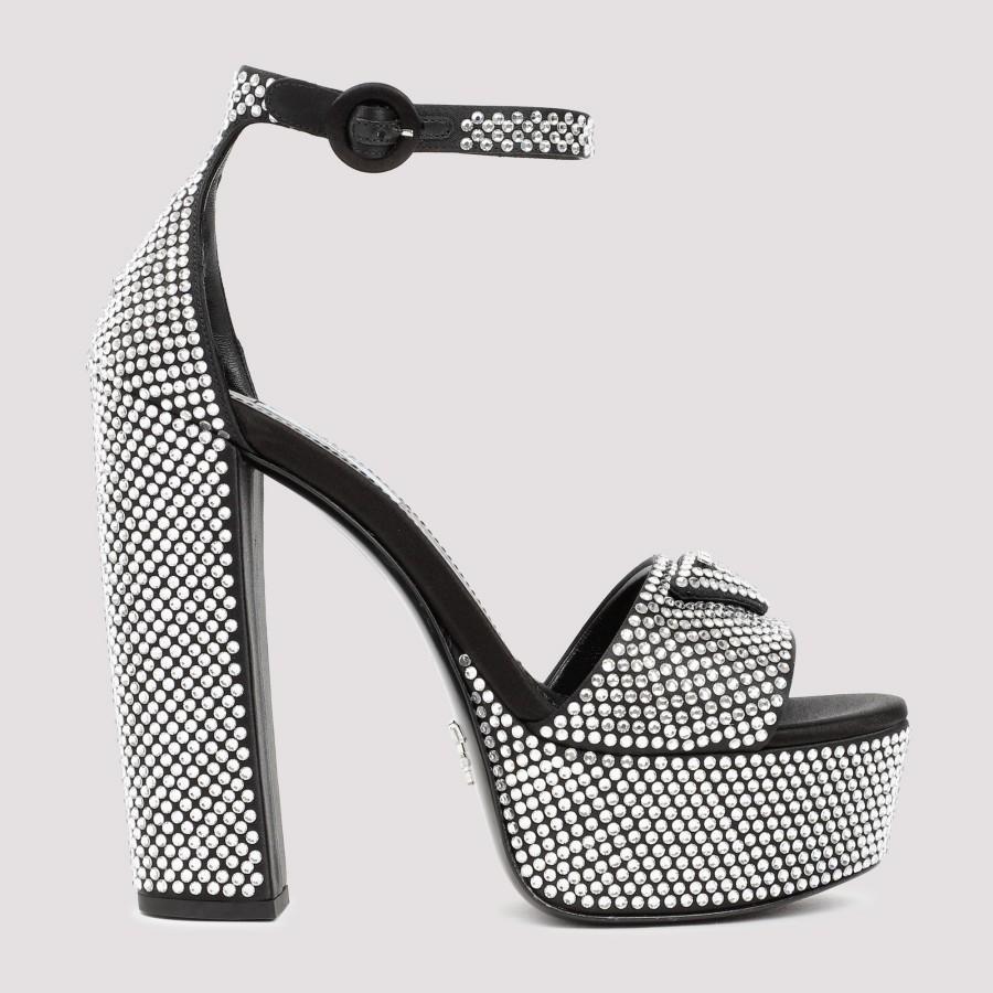 Prada High heeled Sandals Shoes in Black Lyst