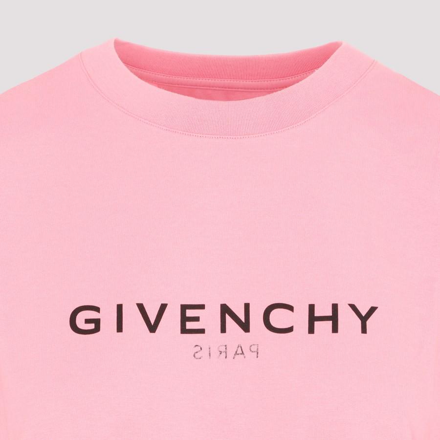 Givenchy Logo Printed Crewneck T-shirt Tshirt in Pink | Lyst