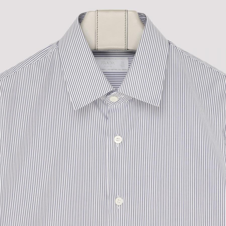 Prada Striped Cotton Shirt for Men - Lyst