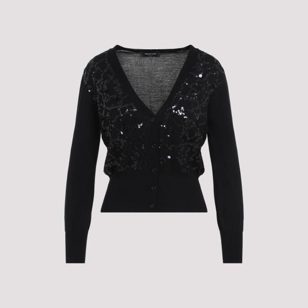 アウターその他 FABIANA FILIPPI VIRGIN WOOL CARDIGAN Fabiana Filippi Virgin Wool Cardigan in Black | Lyst