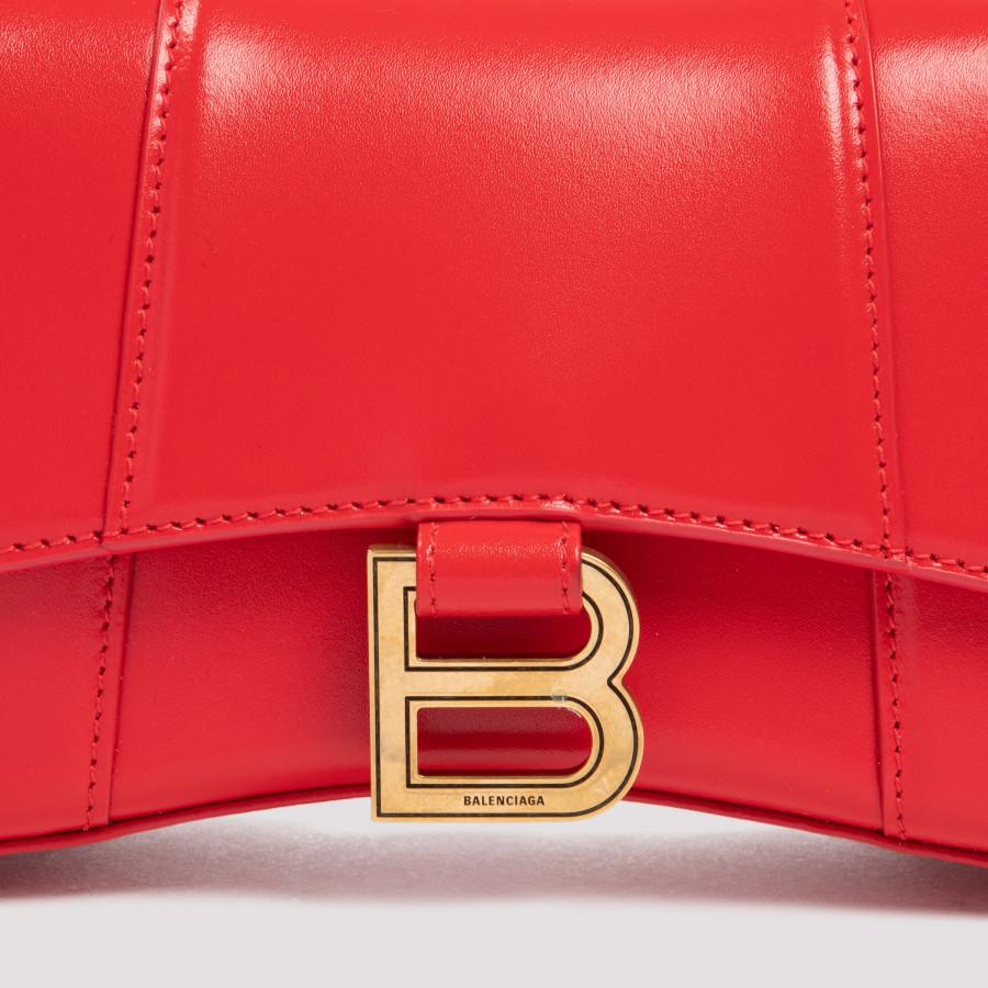 Balenciaga Hourglass Leather Bag in Bright Red (Red) - Save 55% | Lyst