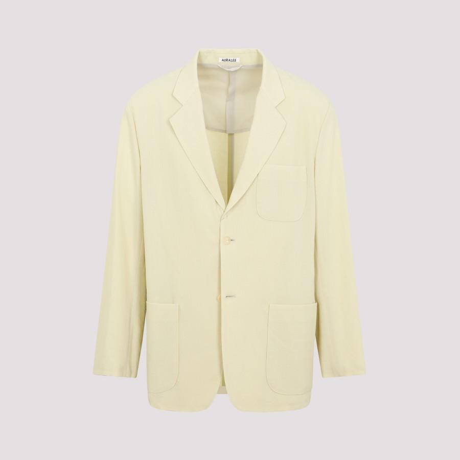 AURALEE Viyella Jacket in Yellow for Men | Lyst