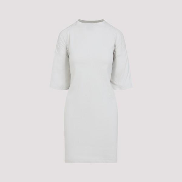 【BALENCIAGA】SEMI FITTED DRESS IN DIRTY WHITE Women's Semi Fitted Dress in Dirty White | Balenciaga US