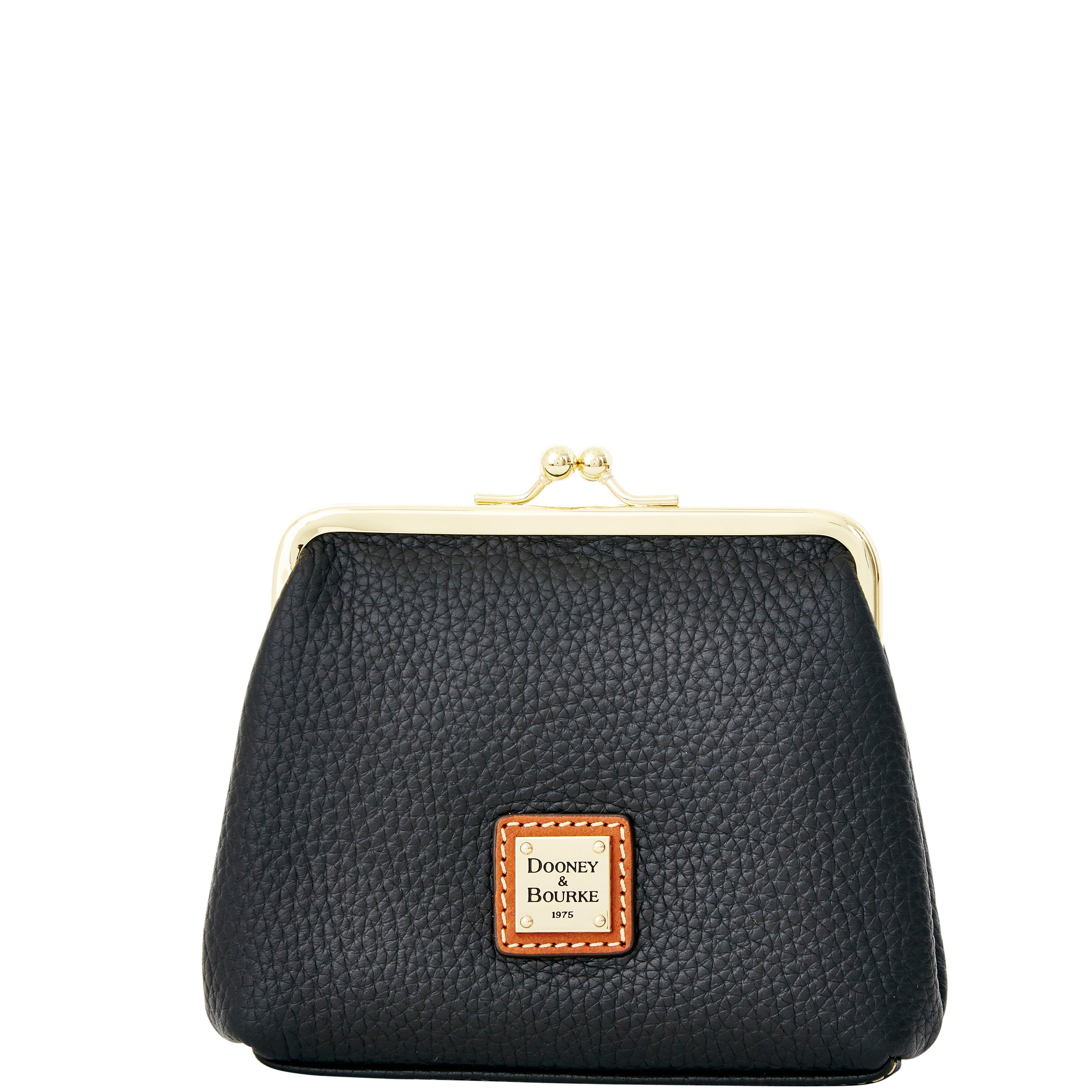 Dooney & Bourke Leather Pebble Grain Large Framed Purse in Black Lyst