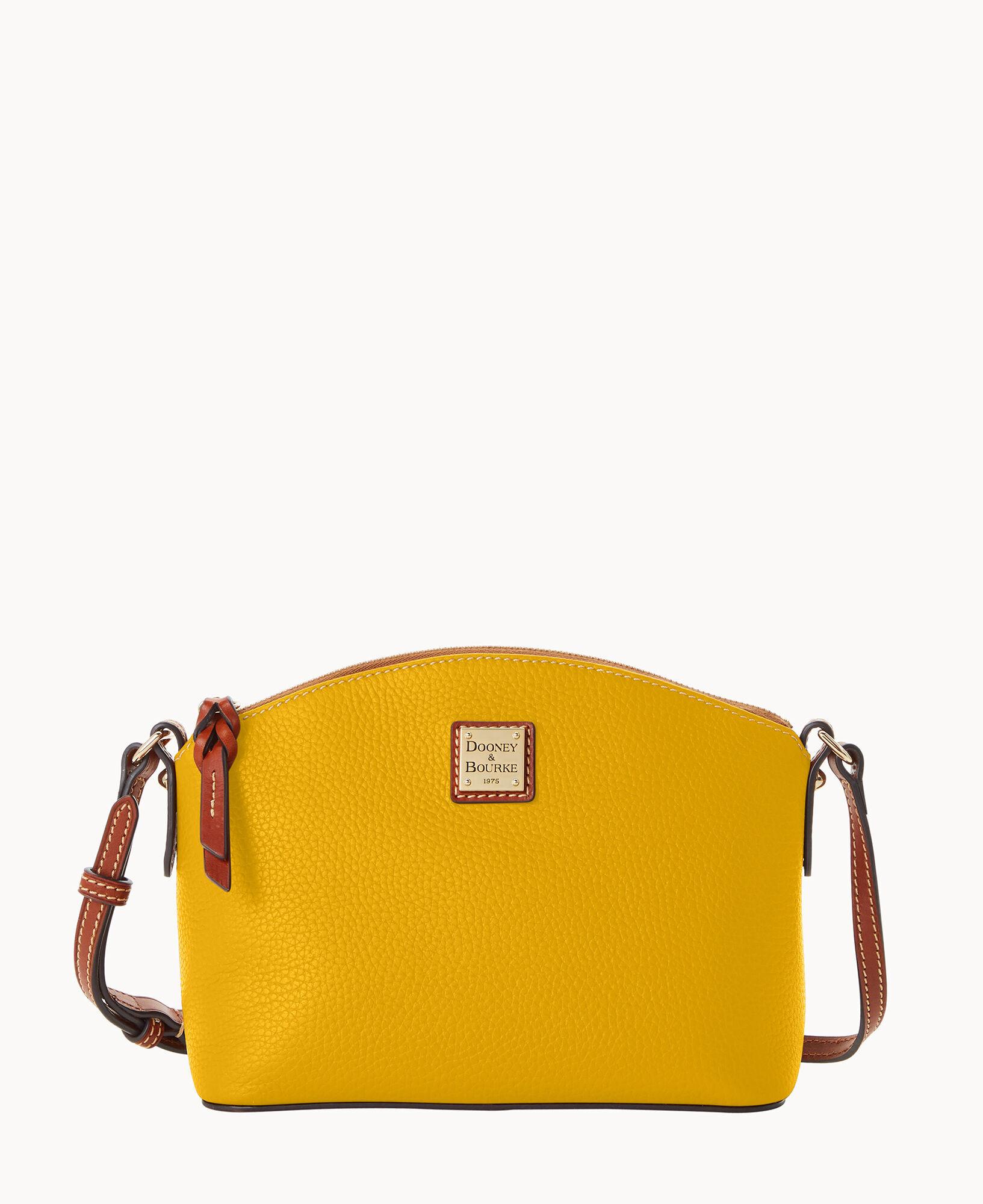 Dooney & Bourke Pebble Grain Suki Crossbody in Yellow Lyst