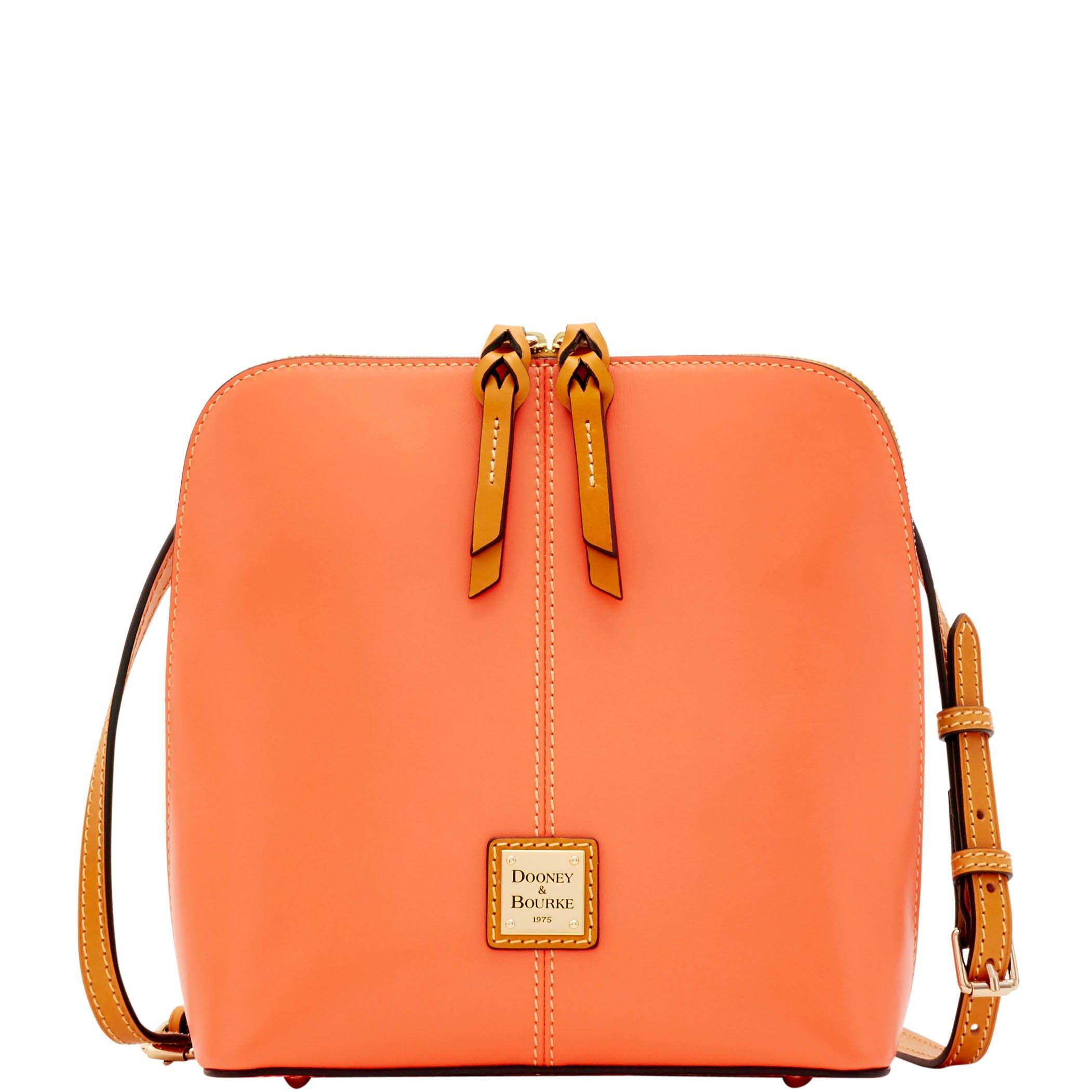 Dooney & Bourke Wexford Leather Large Trixie Crossbody in Coral (Orange