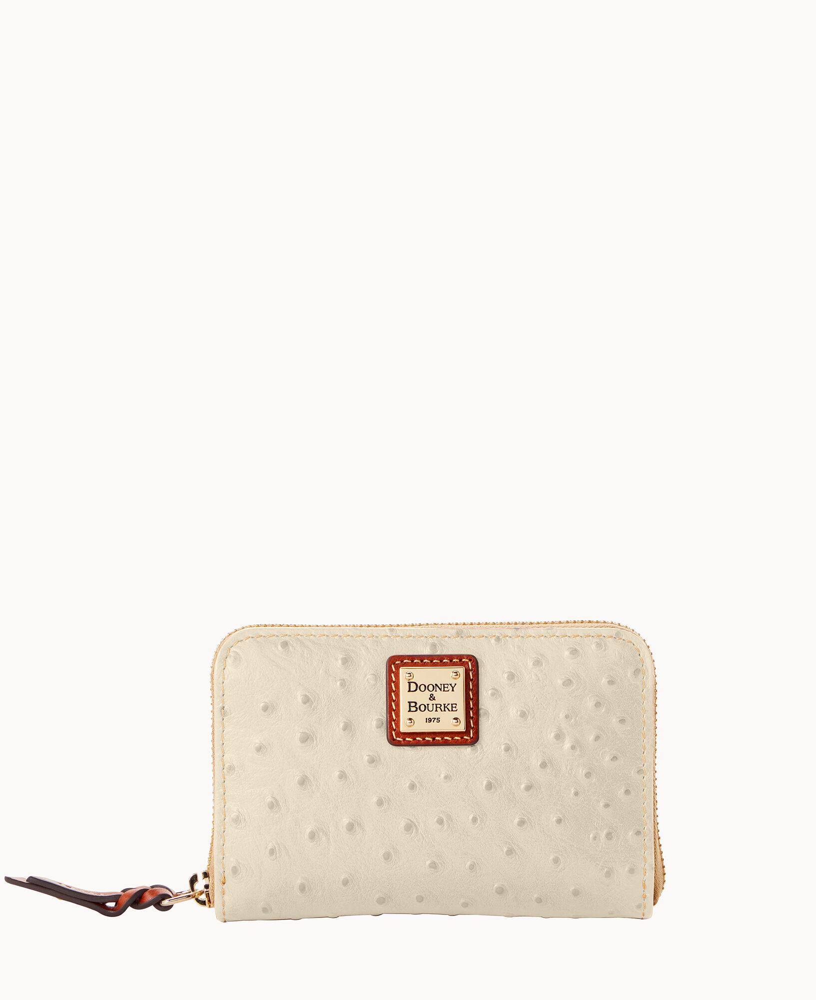 Dooney & Bourke Ostrich Medium Zip Around Wallet in Natural Lyst