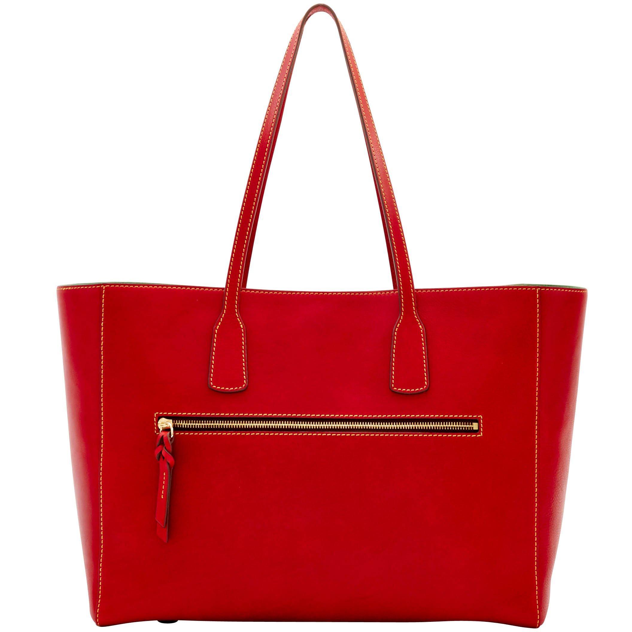 Dooney & Bourke Leather Florentine Large Ashton Tote in Red - Save 25% ...