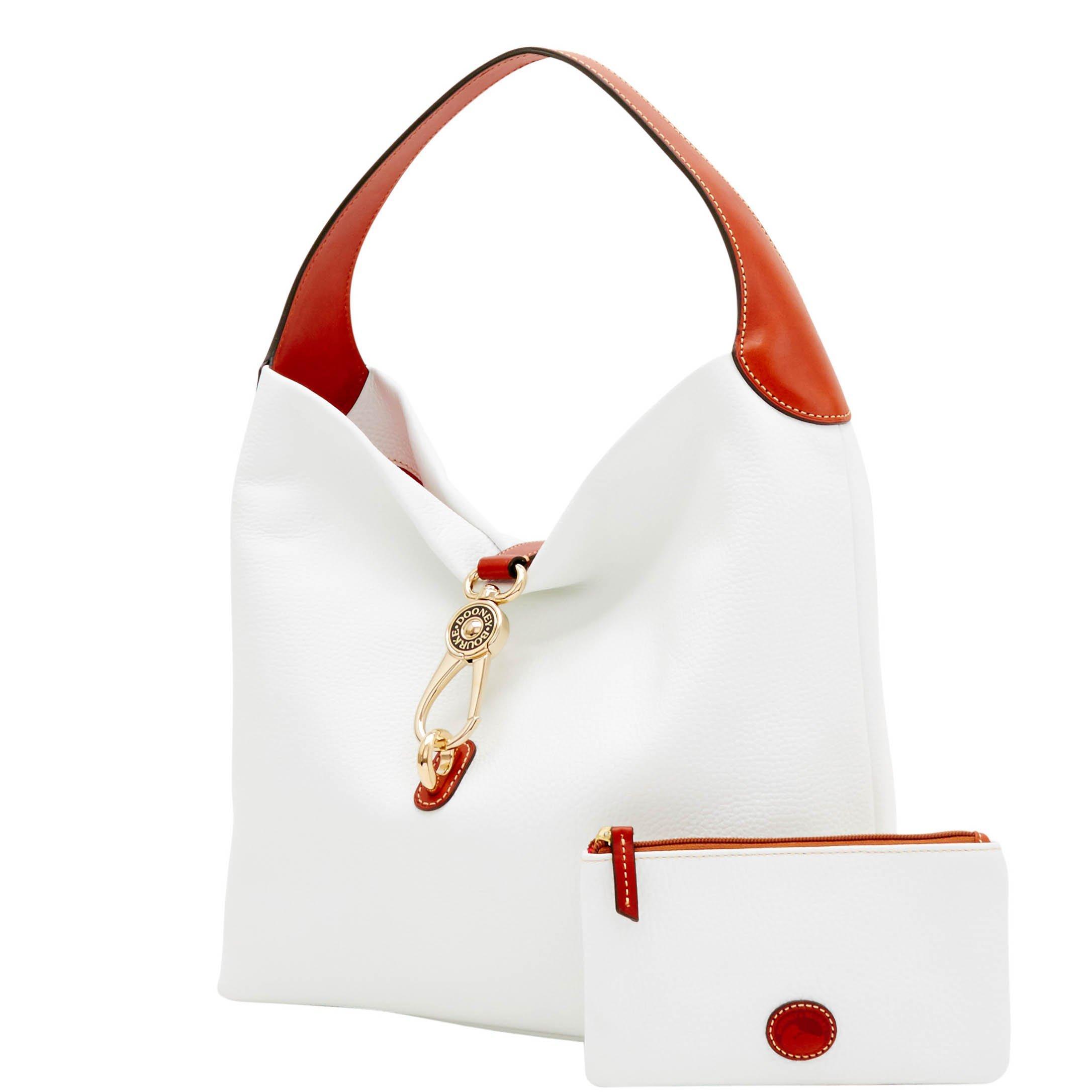 Dooney & Bourke Pebble Grain Logo Lock Shoulder Bag in White Lyst