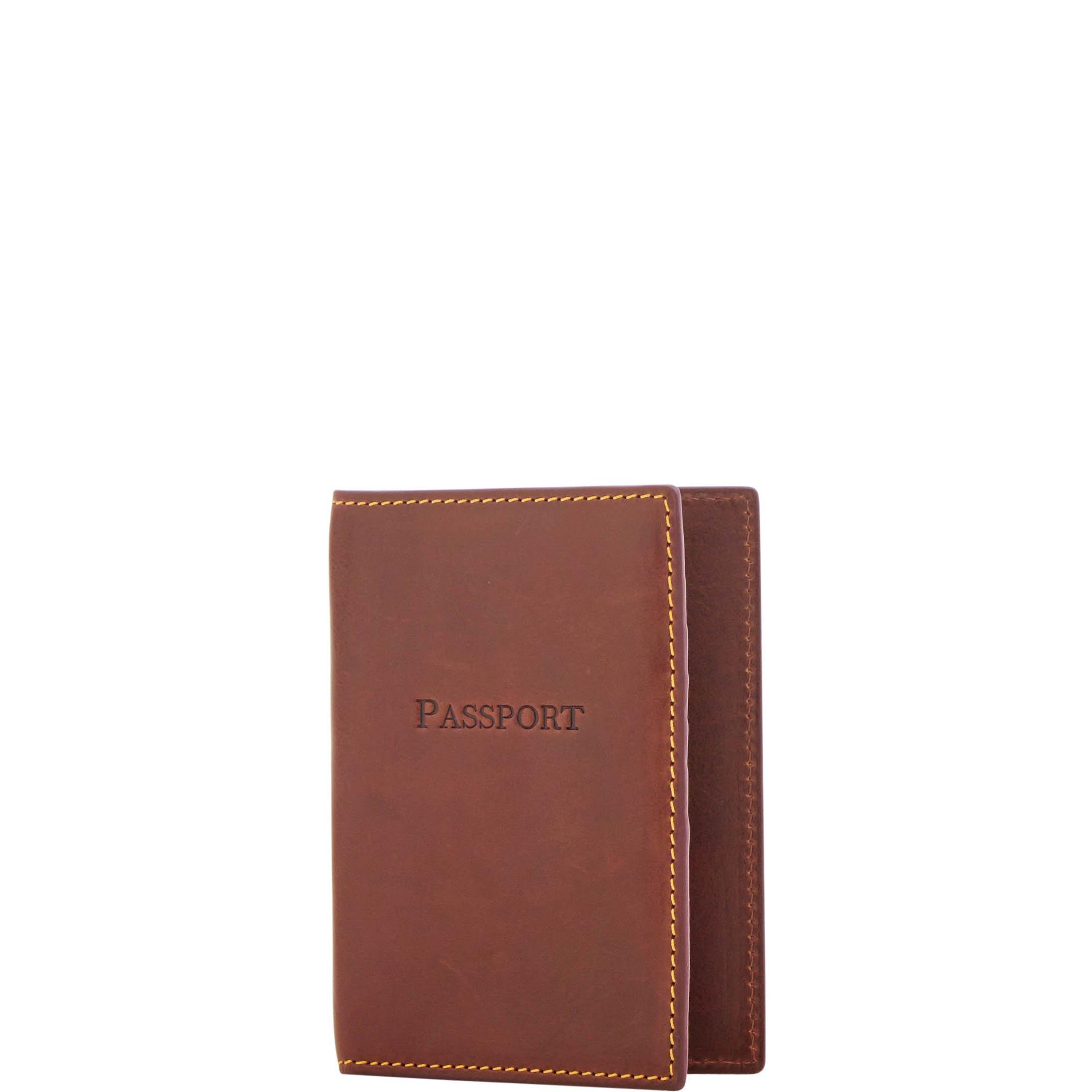 Dooney & Bourke Florentine Passport Credit Card Holder in Chestnut