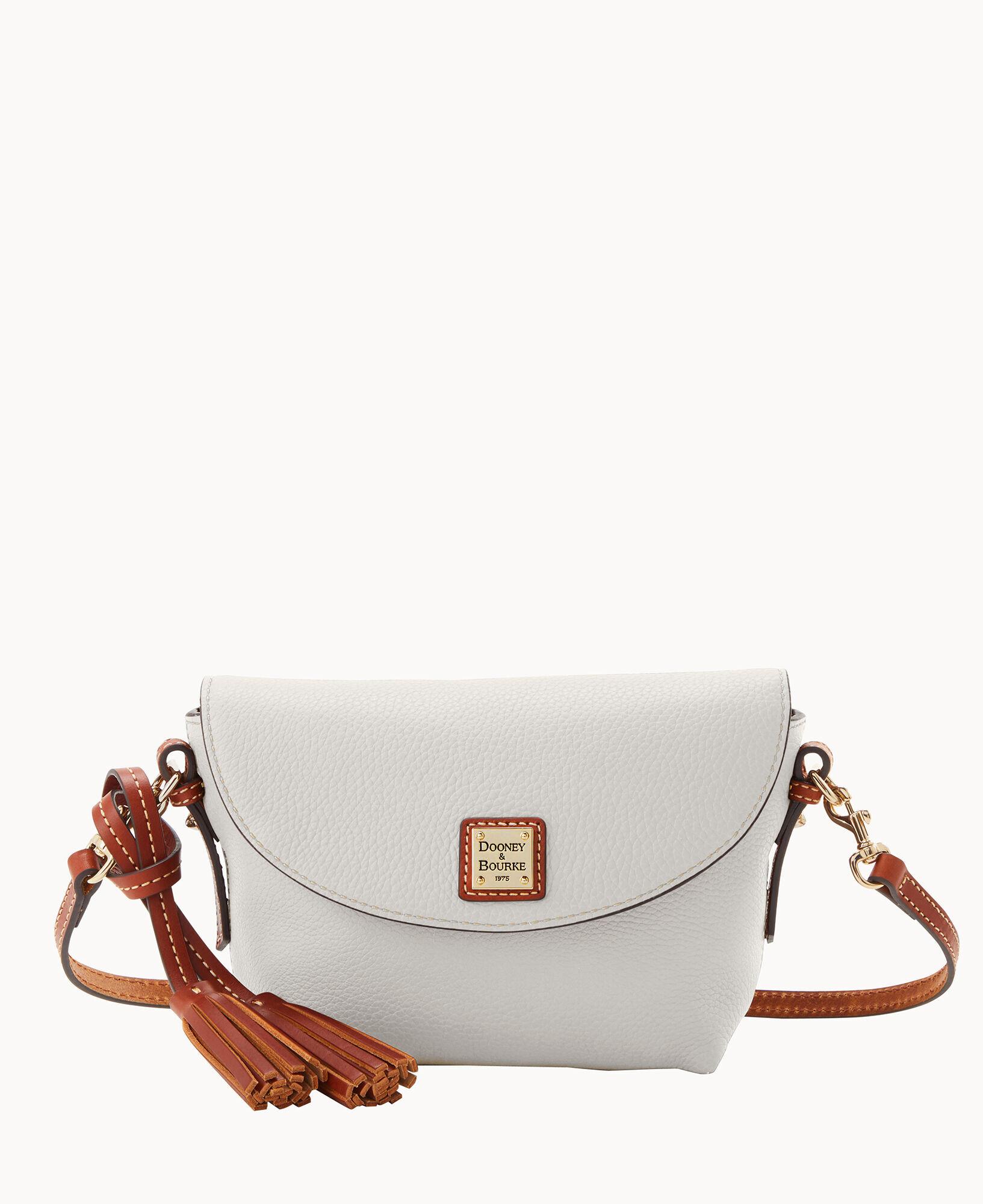 Dooney & Bourke Pebble Grain Crossbody Saddle Bag in White Lyst