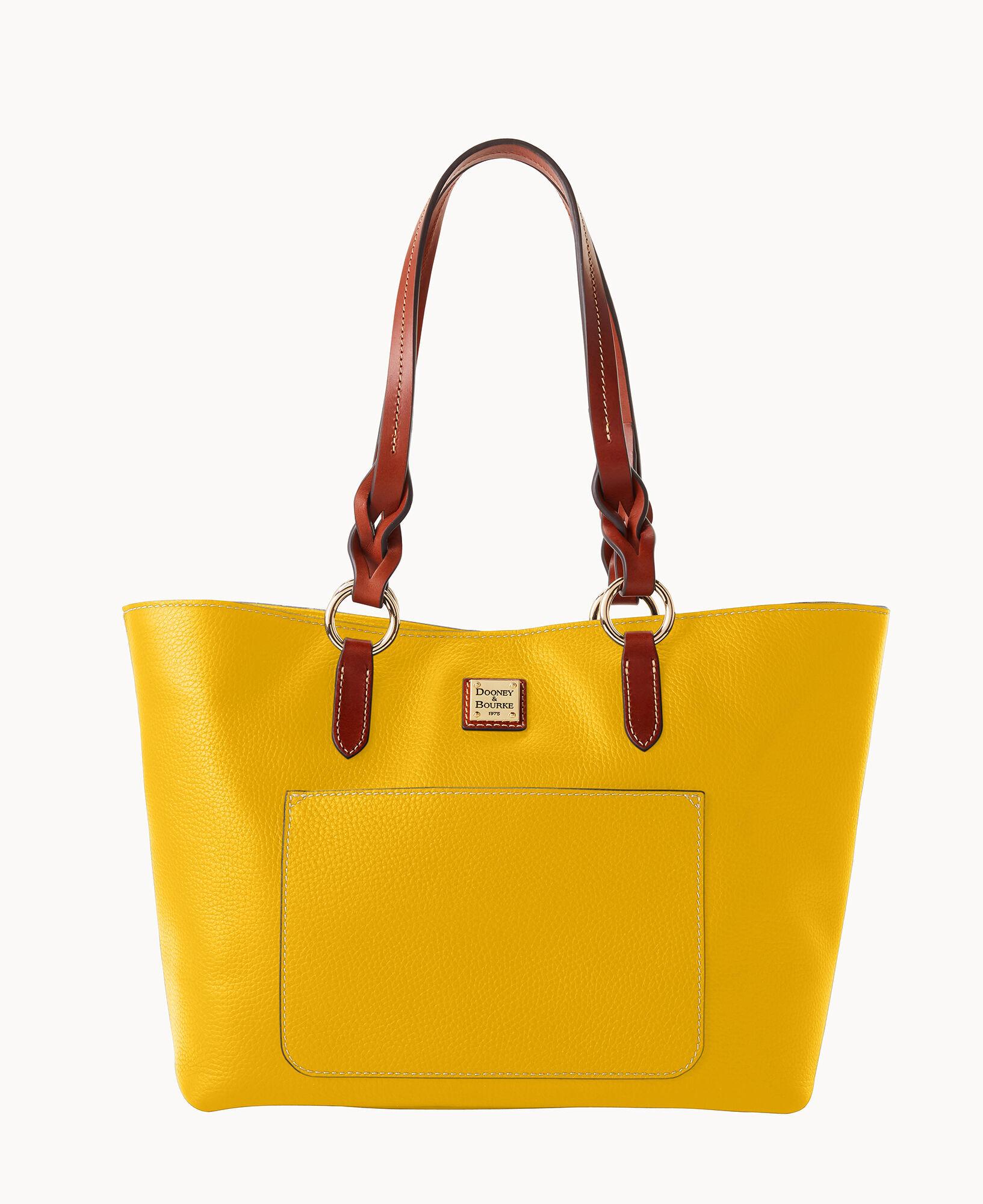 Dooney & Bourke Pebble Grain Tammy Tote in Yellow Lyst