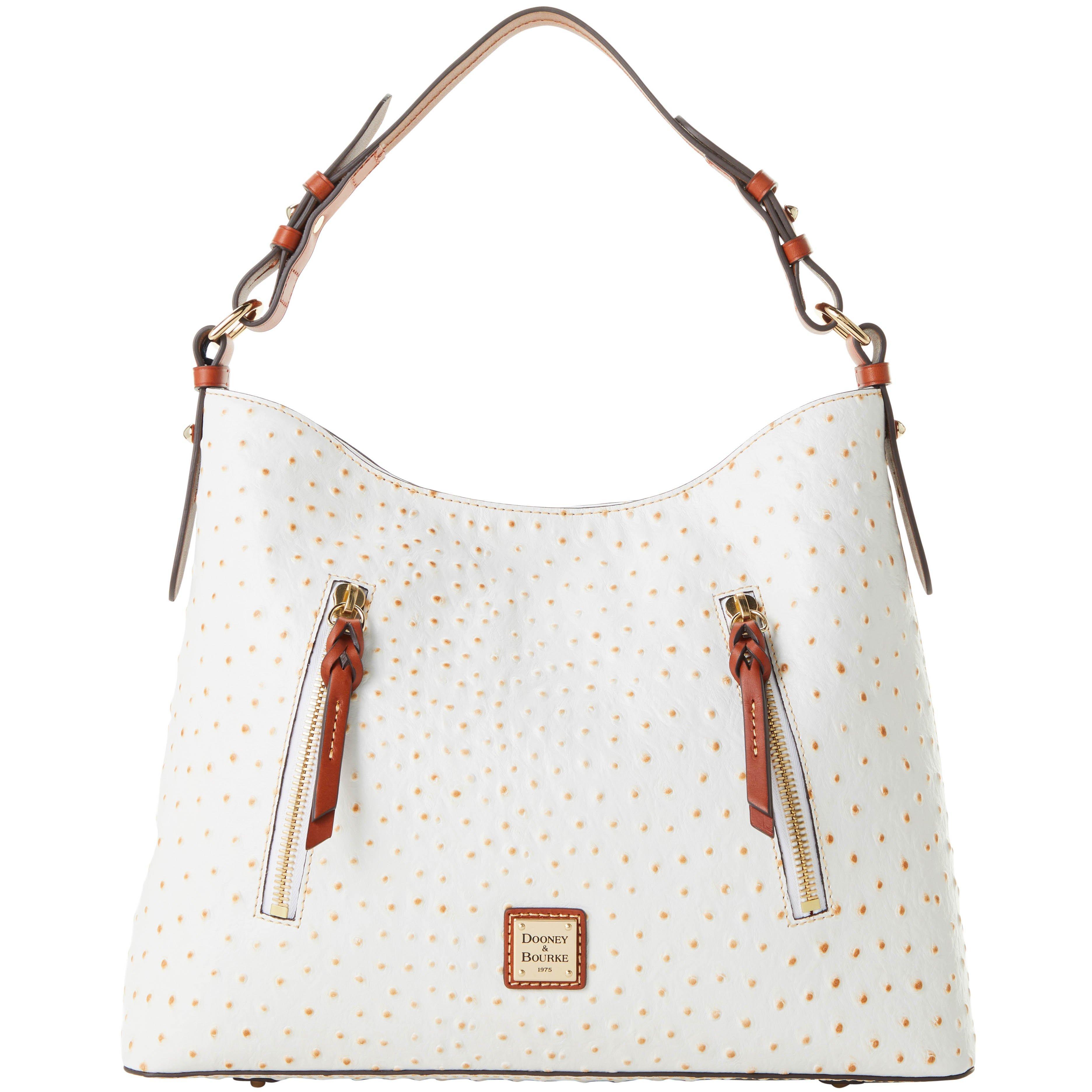 dooney & bourke ostrich embossed 75th anniversary hobo bag