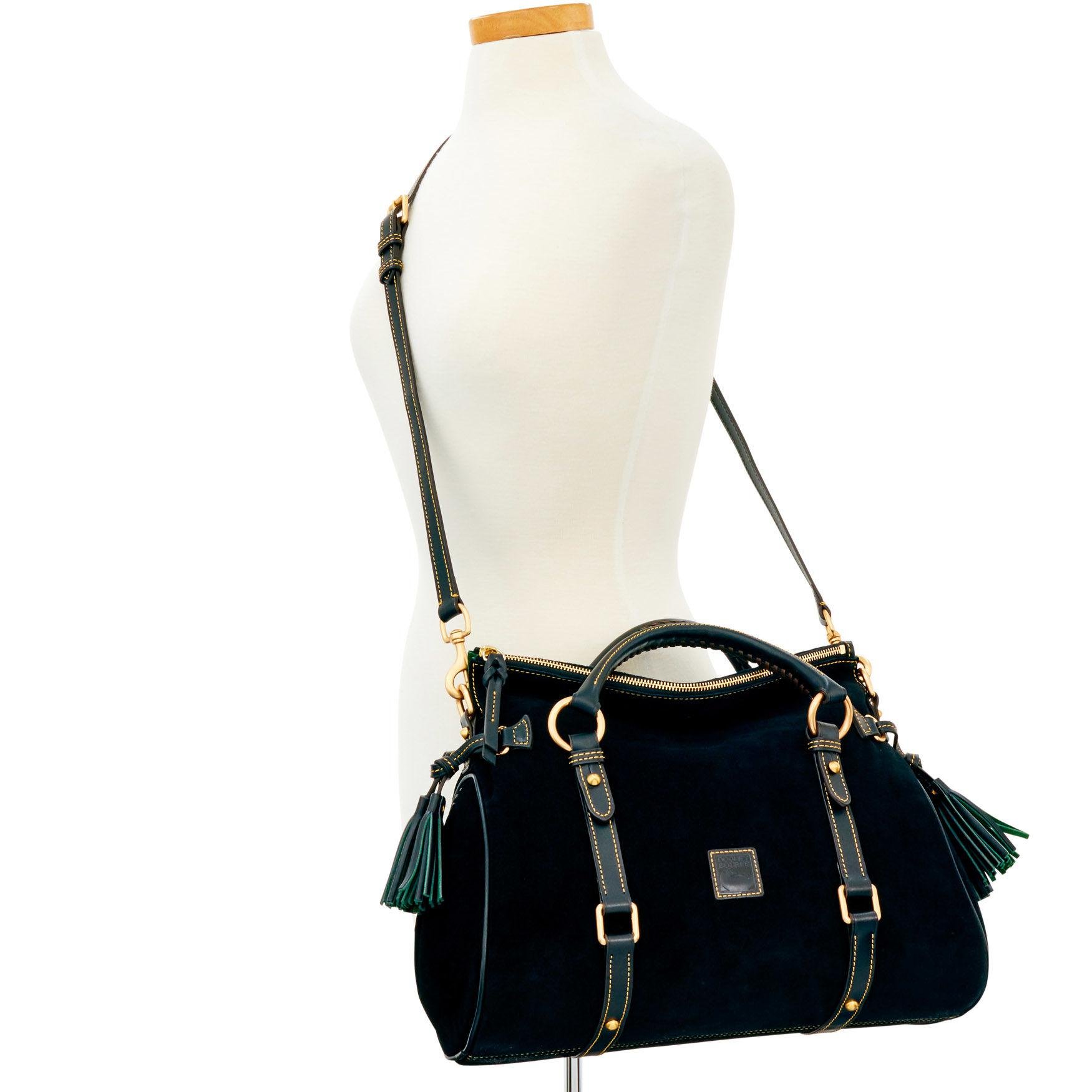 dooney and bourke black suede handbags