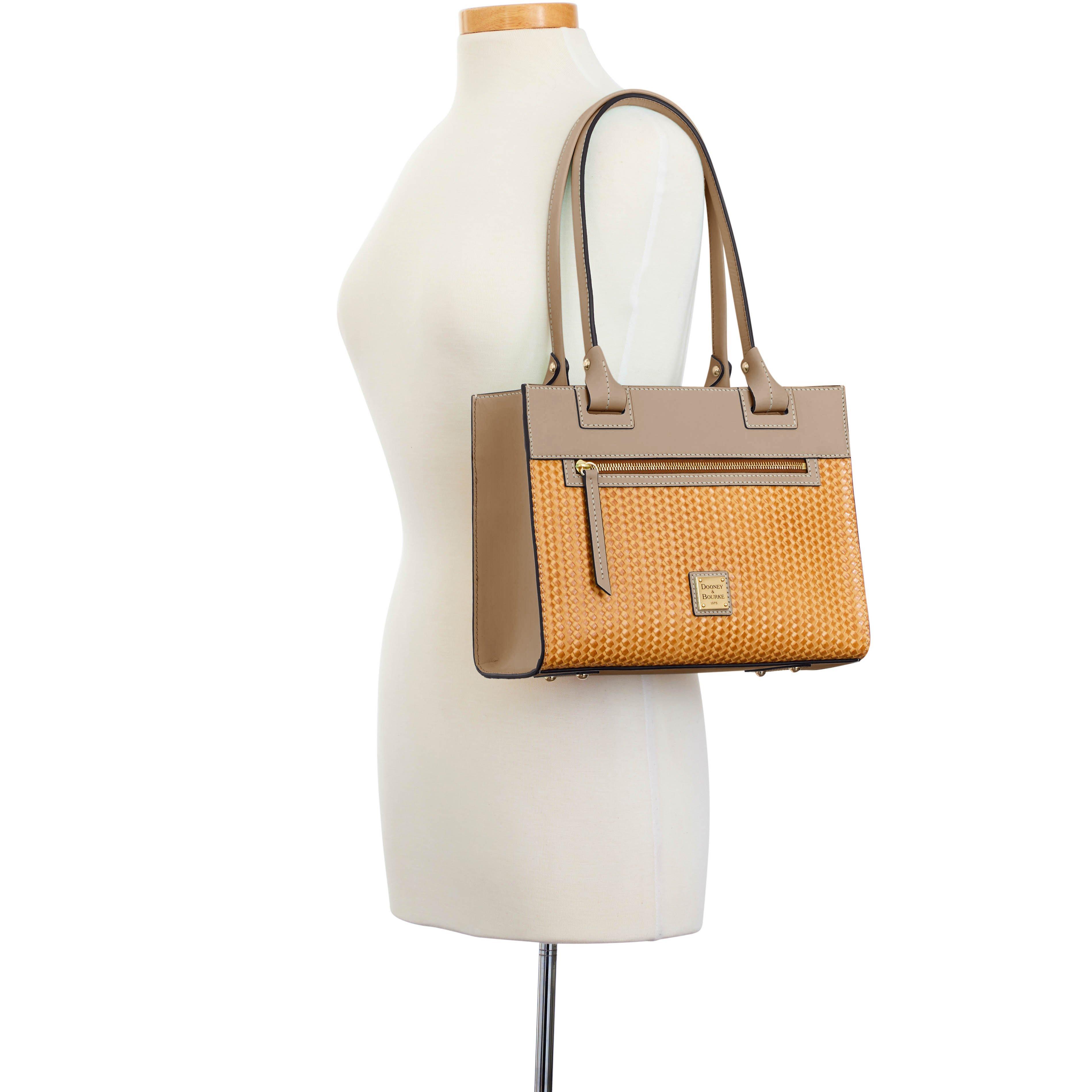 Dooney & Bourke Leather Beacon Woven Janine Tote With Zip Lyst