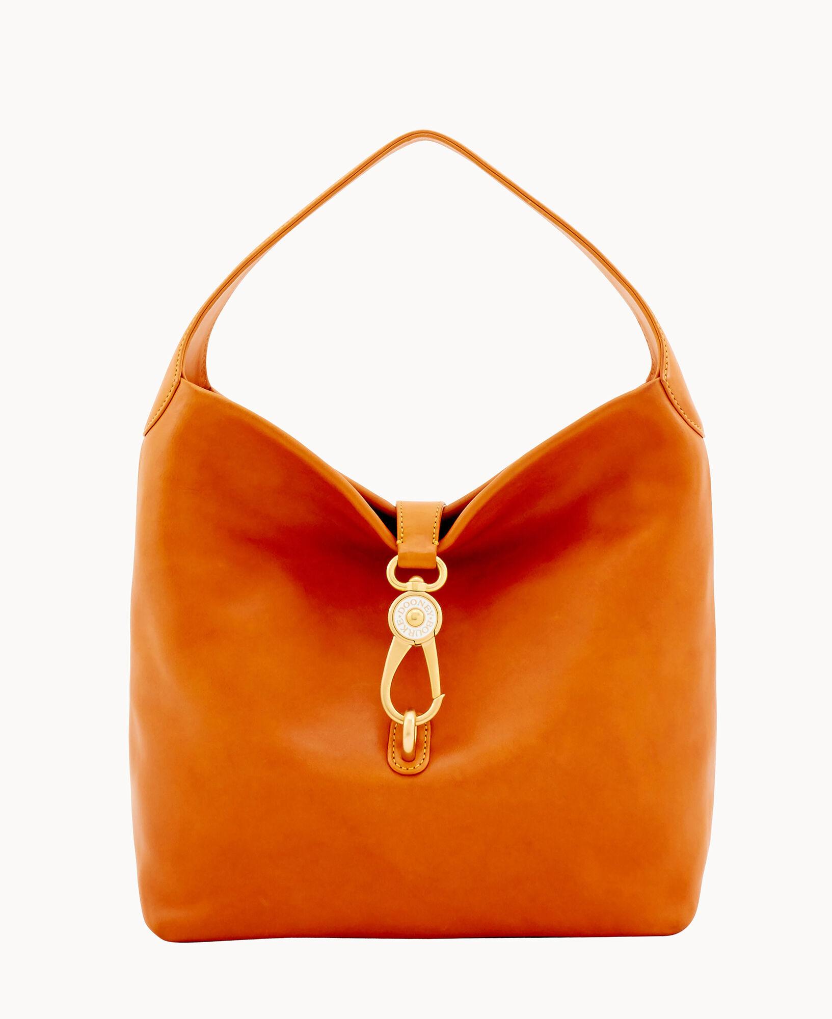 Dooney & Bourke Florentine Logo Lock Shoulder Bag in Orange | Lyst