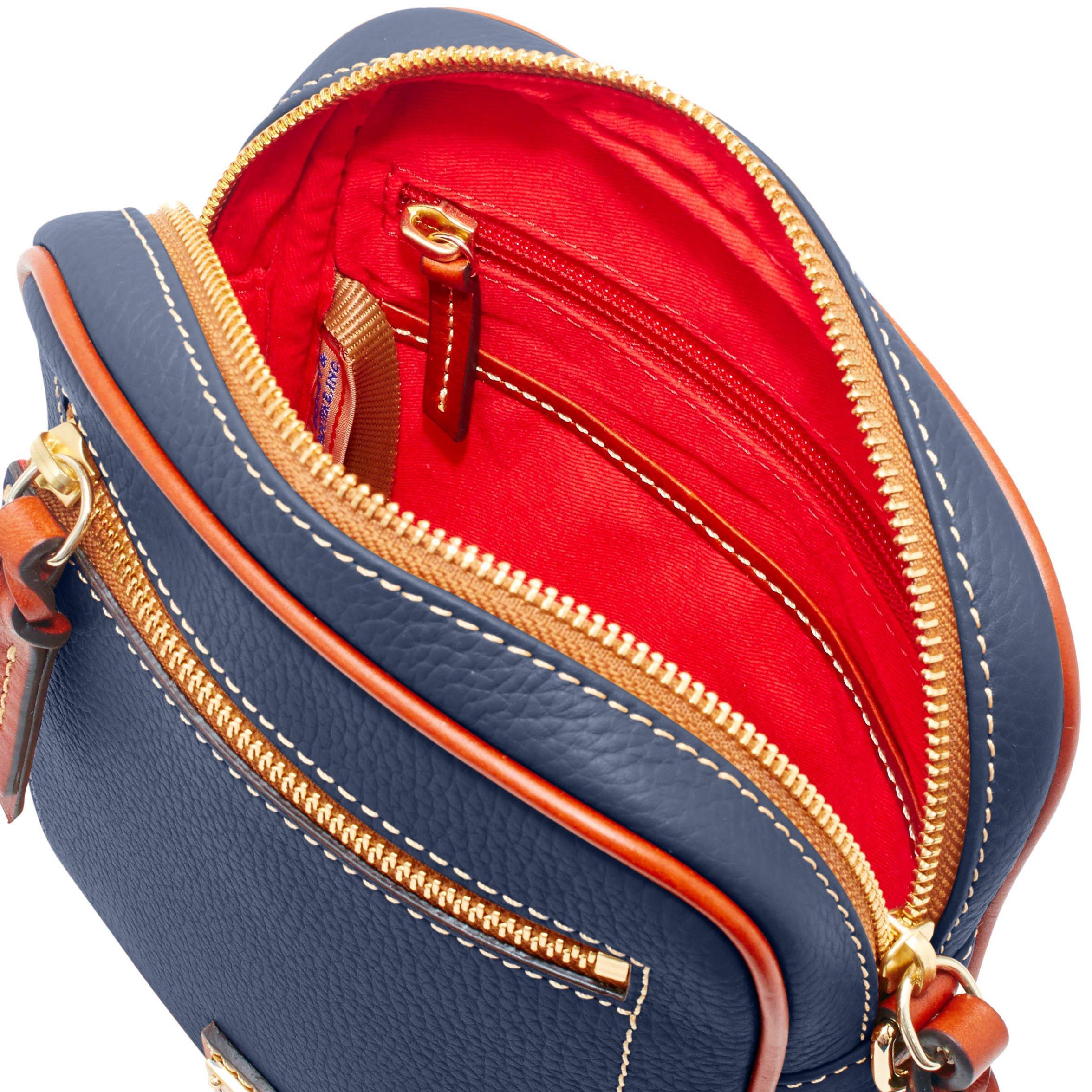 Dooney & Bourke Leather Pebble Grain Camera Crossbody in Steel Blue