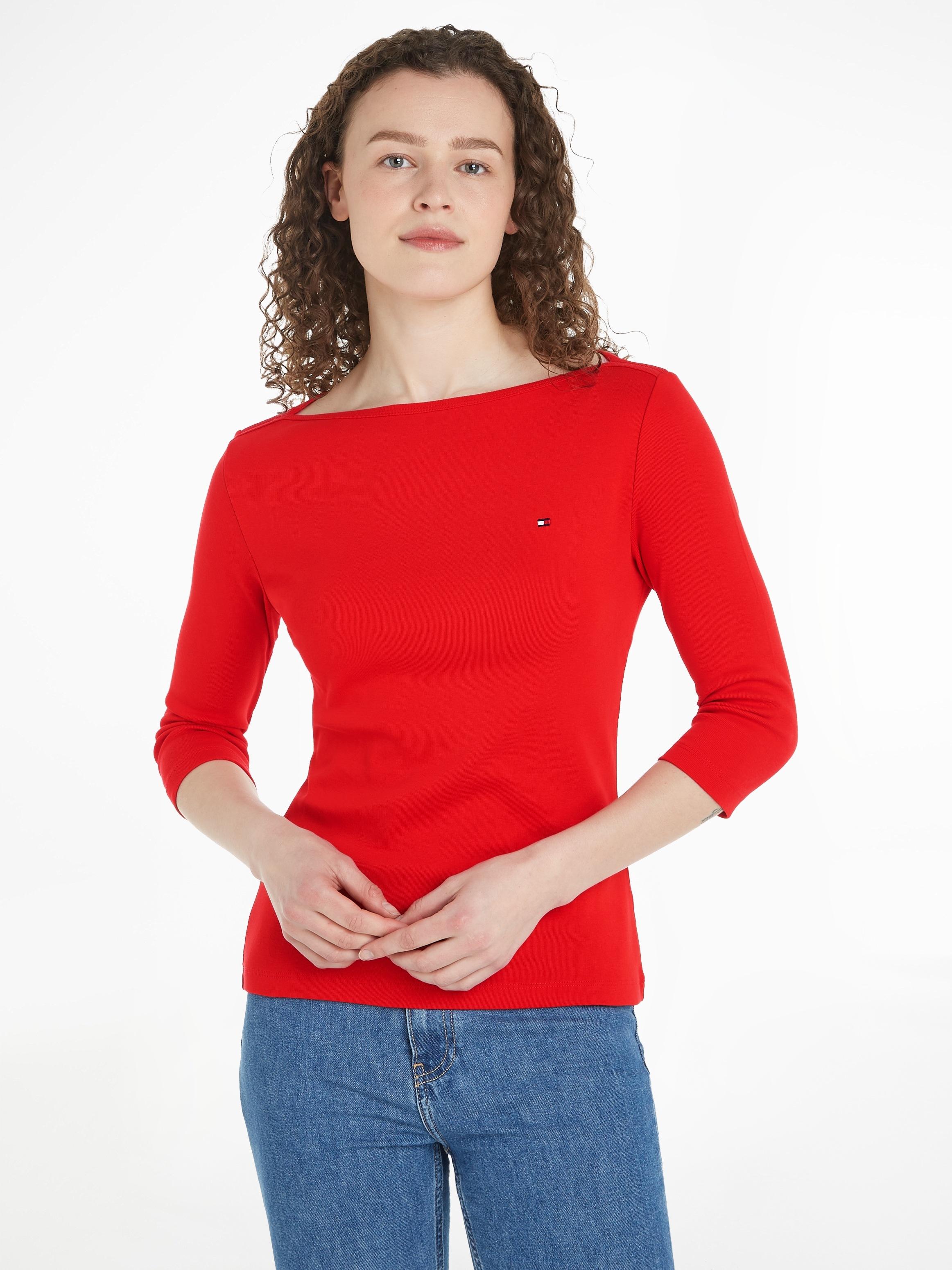 Tommy Hilfiger T-Shirt, mit Markenlabel in Rot | Lyst DE