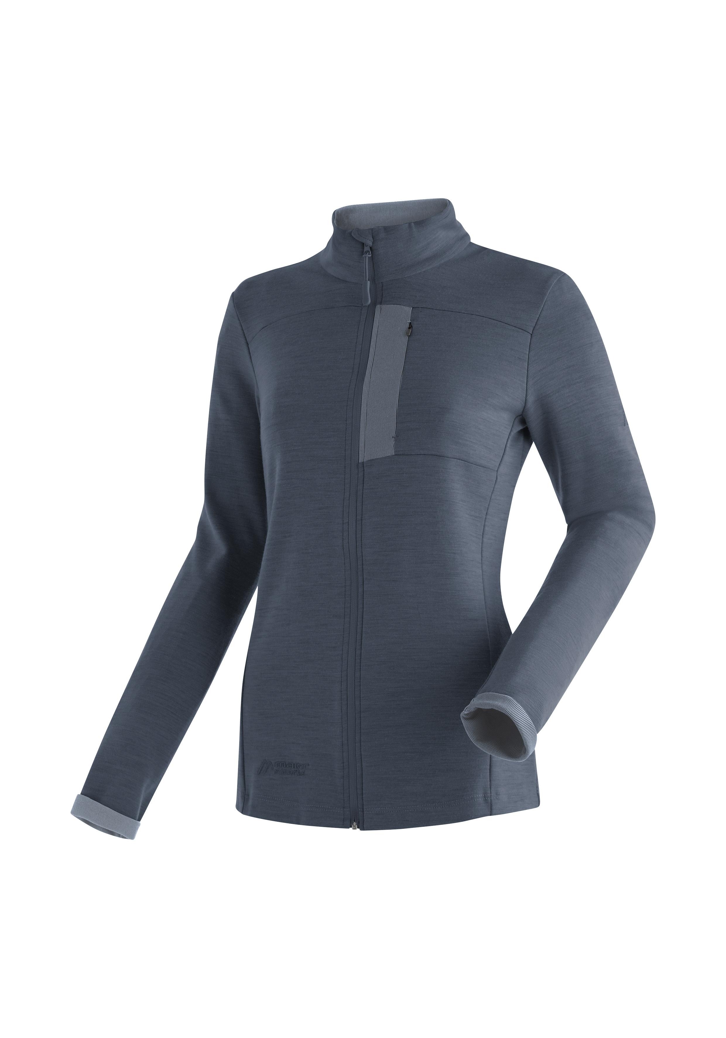 Midlayer-Jacke Blau Funktionsshirt Sports für Damen, Outdoor-Aktivitäten | Maier Lyst W\