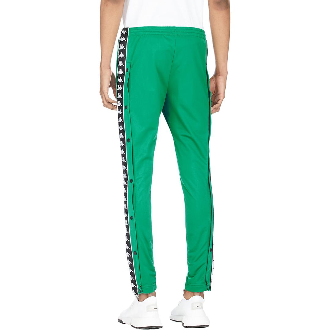Kappa Synthetic 222 Banda Astoria Slim Snap Track Pants in  Green/Black/White (Green) for Men | Lyst