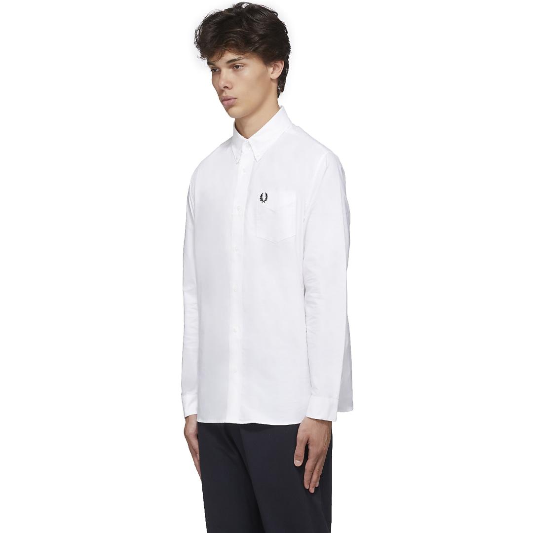 Fred Perry Cotton Oxford Shirt in White for Men | Lyst