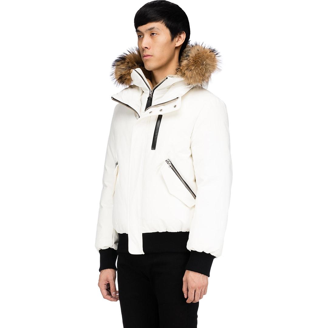 Mackage Fur Dixon Bomber Jacket in White for Men | Lyst Canada