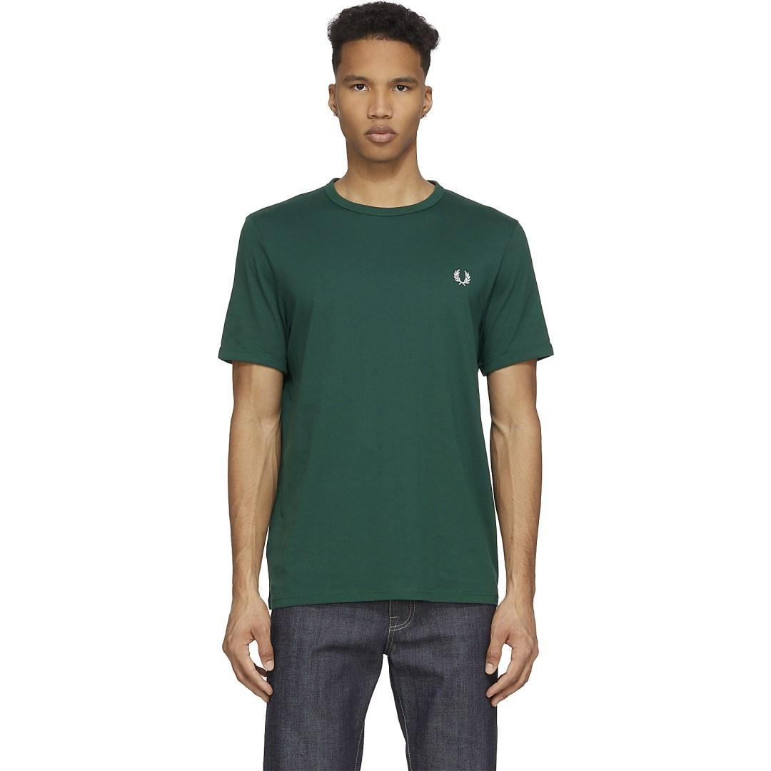 Fred Perry Ringer T-shirt in Green for Men | Lyst