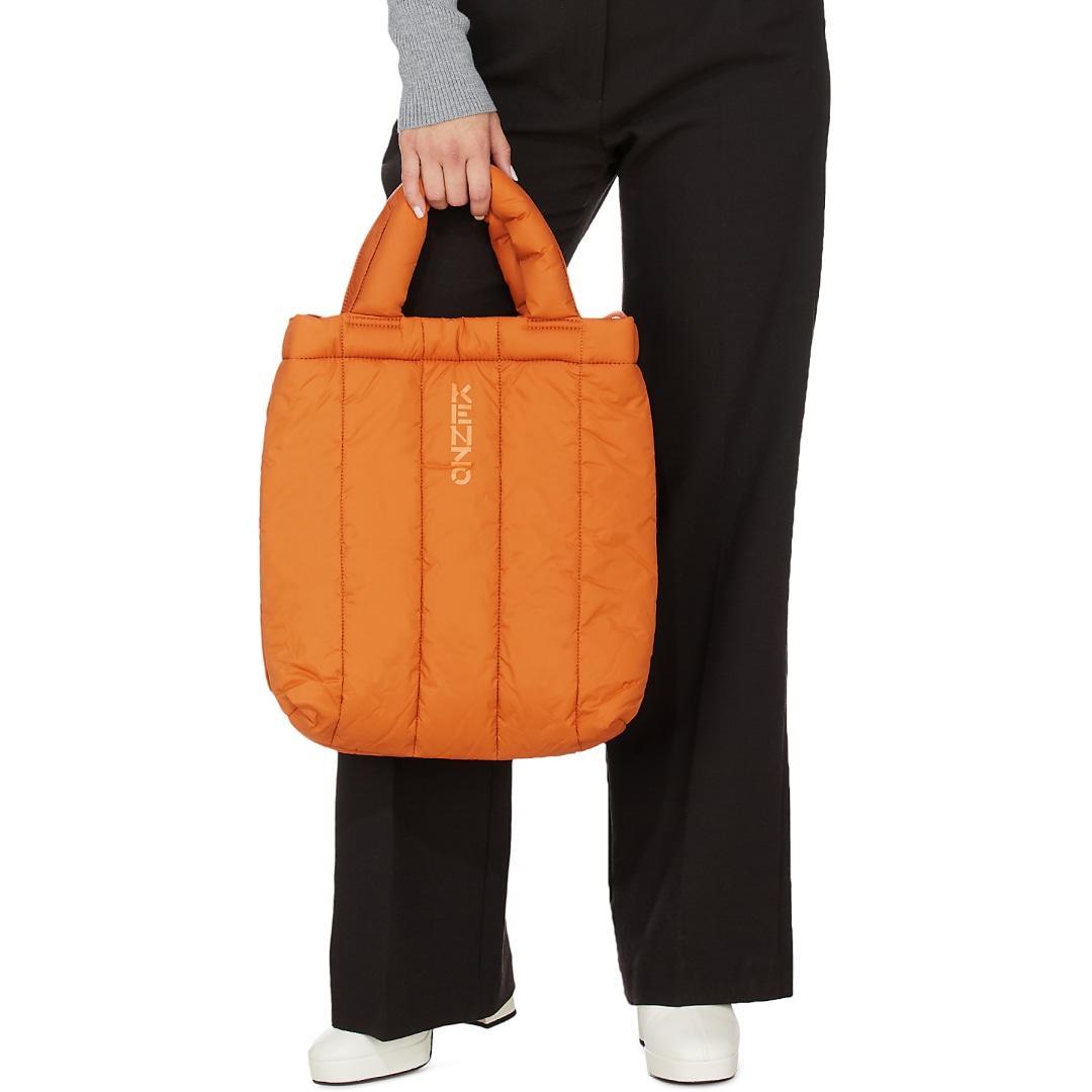 KENZO Synthetic Mania Puffer Tote Bag in Orange | Lyst