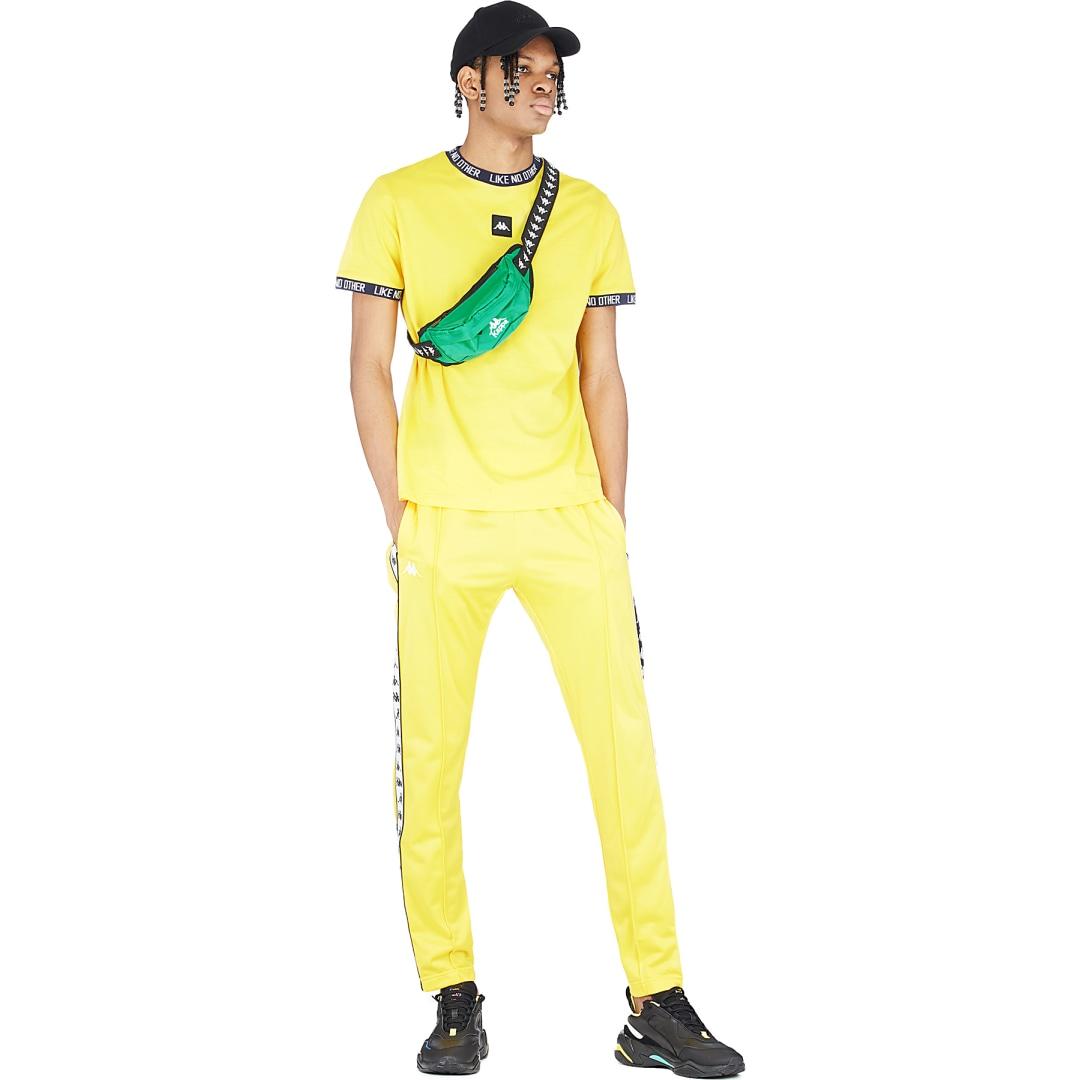 Kappa Synthetic 222 Banda Astoria Slim Snap Track Pants in Yellow/Black/White  (Yellow) for Men | Lyst