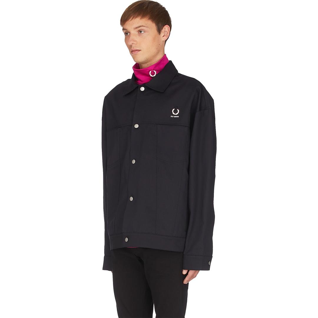 Fred Perry Cotton Raf Simons Printed Lining Twill Jacket in Black for Men -  Lyst