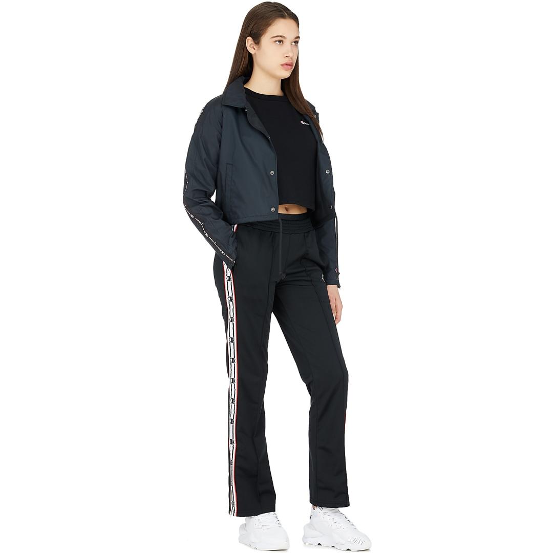 zipper tape cropped coaches jacket