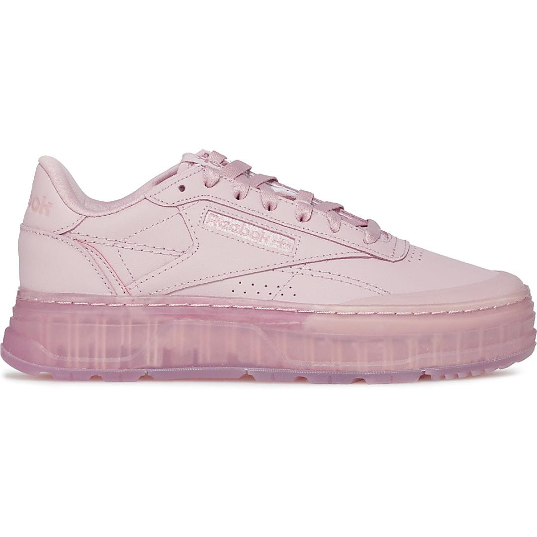 Reebok Leather Club C Double Geo in Pink | Lyst