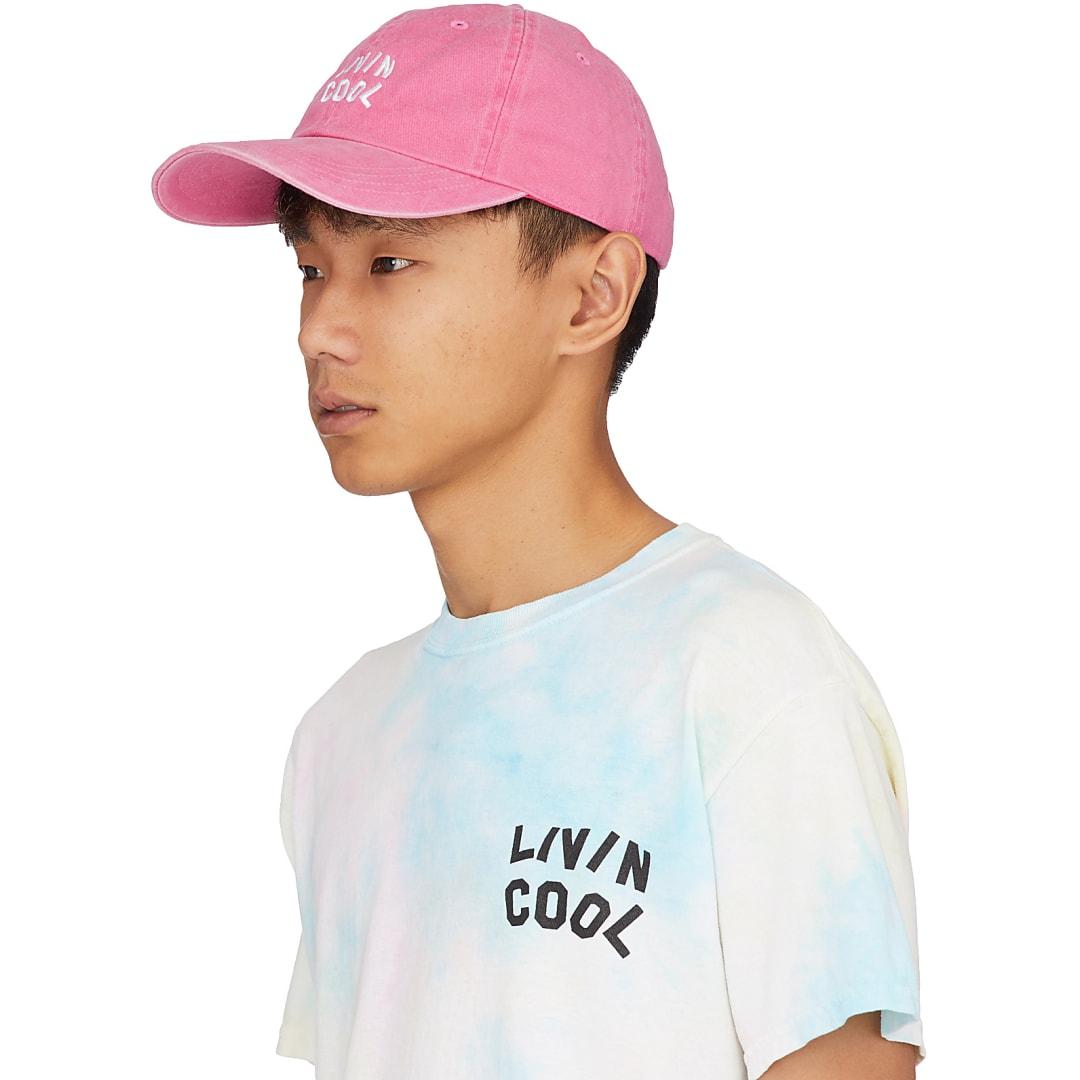LIVINCOOL Cotton Washed Wavy Logo Cap 