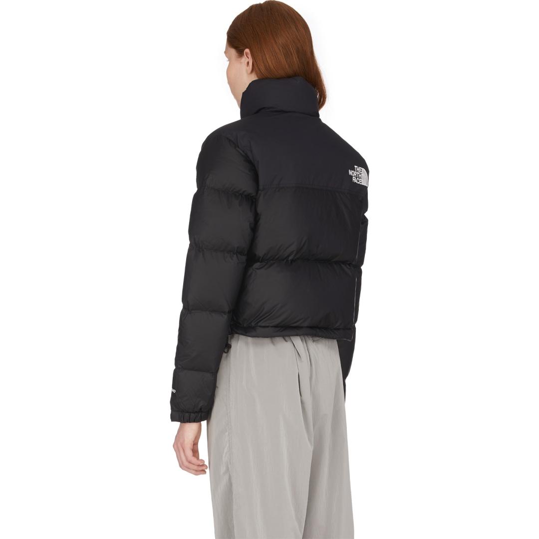 The North Face Nuptse Crop Jacket In Black Lyst The North Face Nuptse Crop Jacket In Black Lyst
