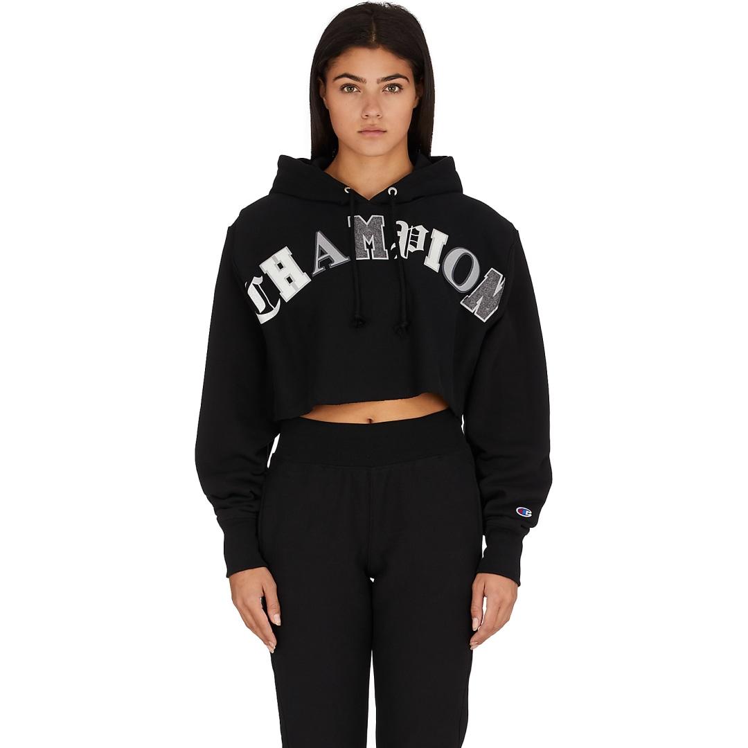 champion reverse weave cropped cut off moletom com capuz