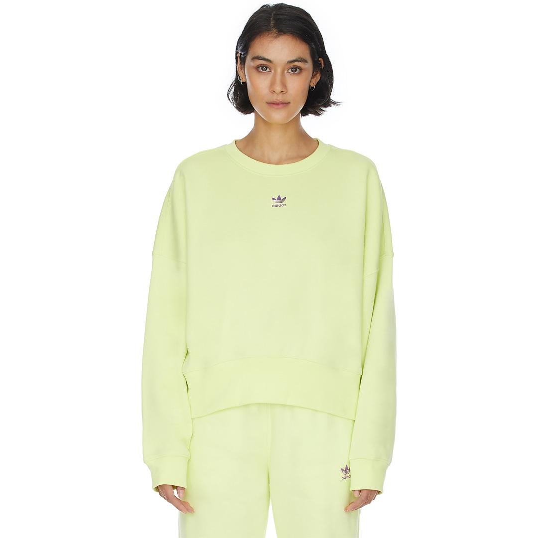 adidas Originals Adicolor Essentials Fleece Pullover Sweater in Yellow |  Lyst