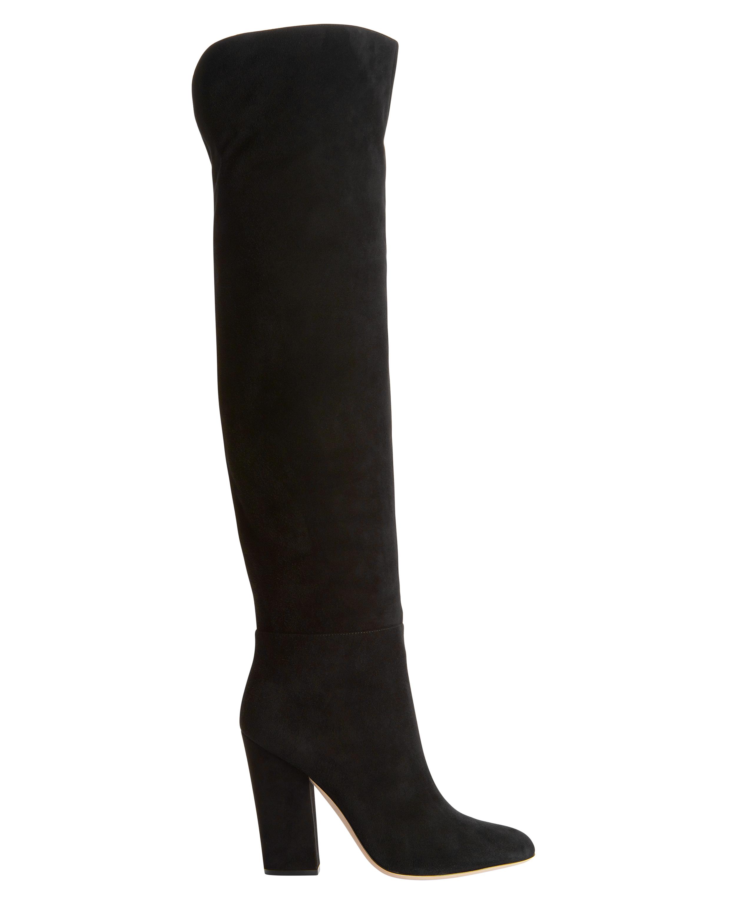 Sergio Rossi Virginia Suede Over-the-knee Boots in Black - Lyst