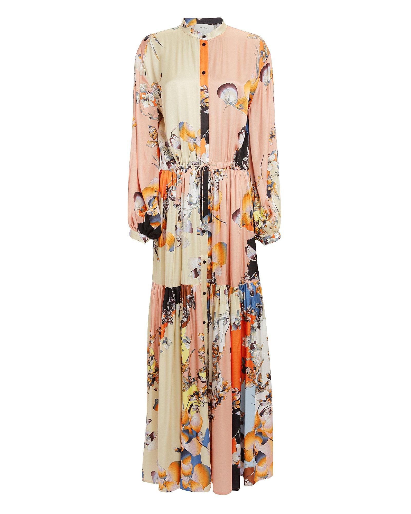 Munthe Synthetic Arizona Floral Maxi Dress in Orange | Lyst