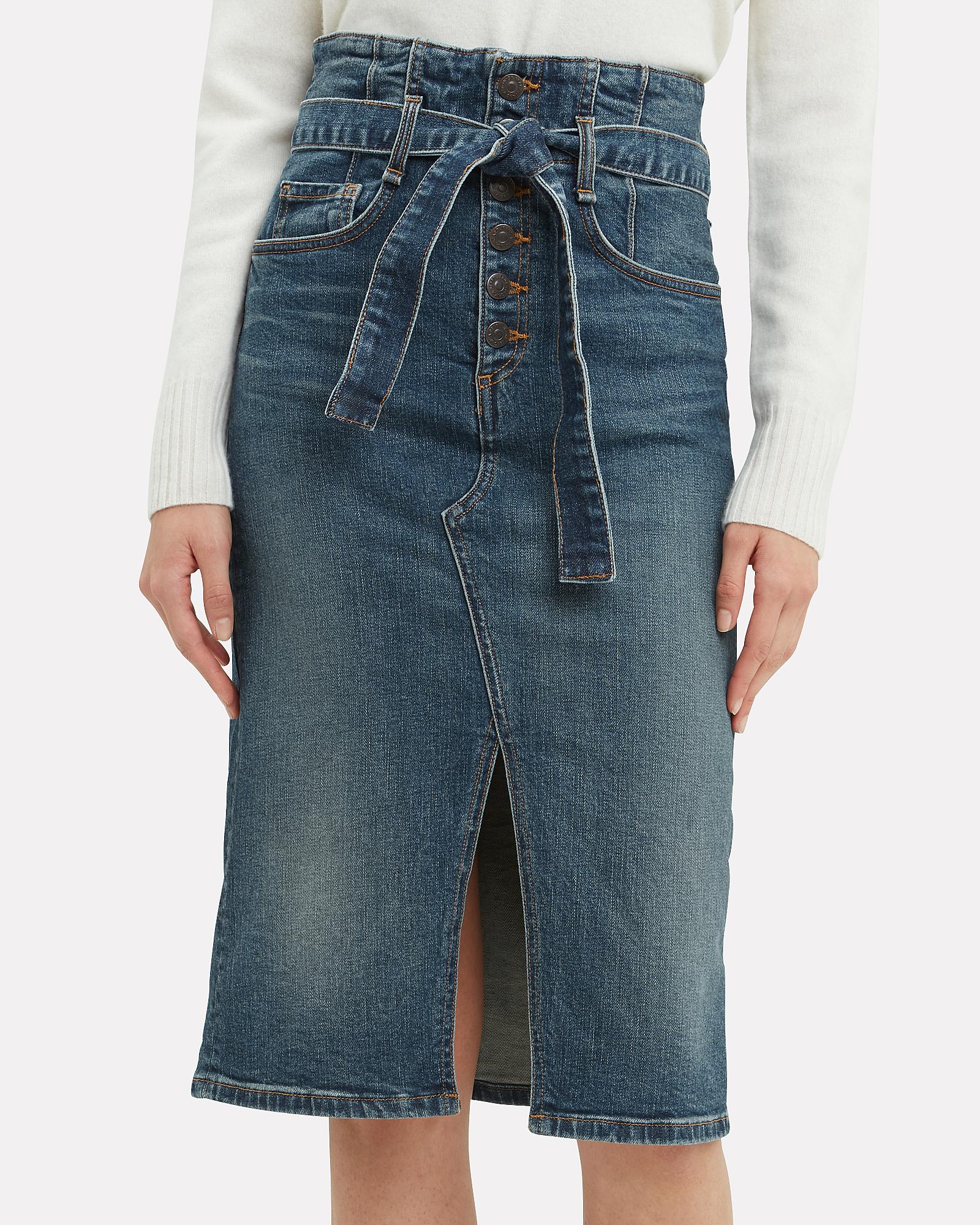 veronica beard denim skirt