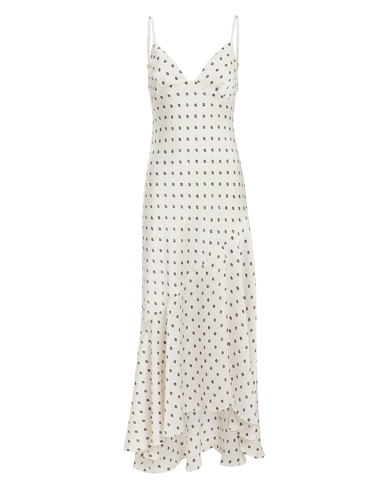 shona joy bias frill midi dress