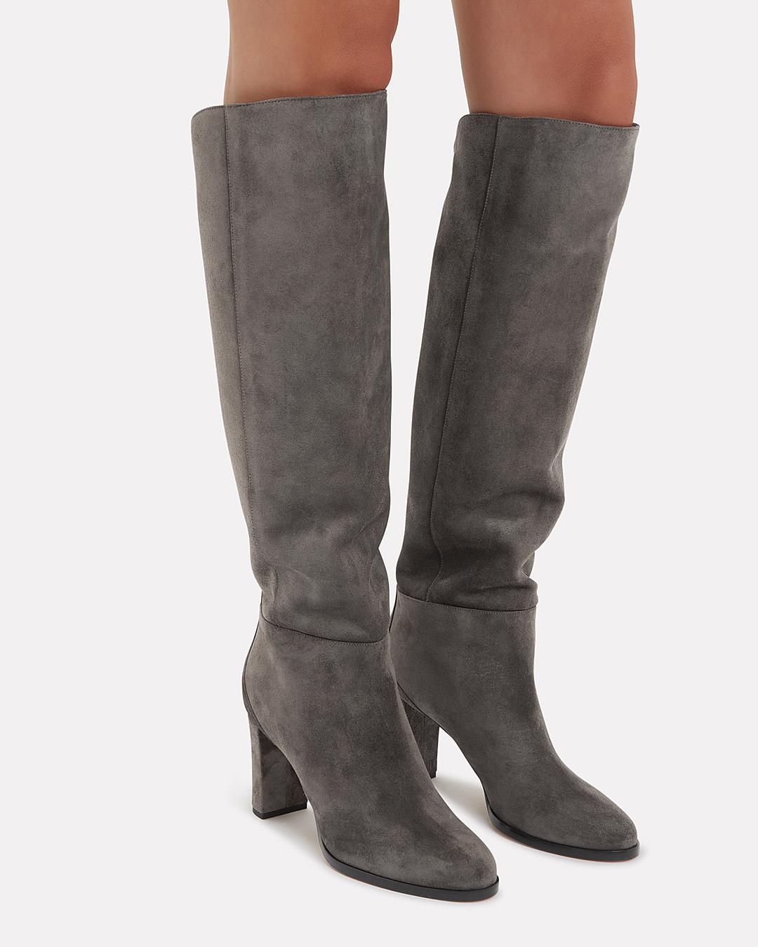 jimmy choo grey suede boots