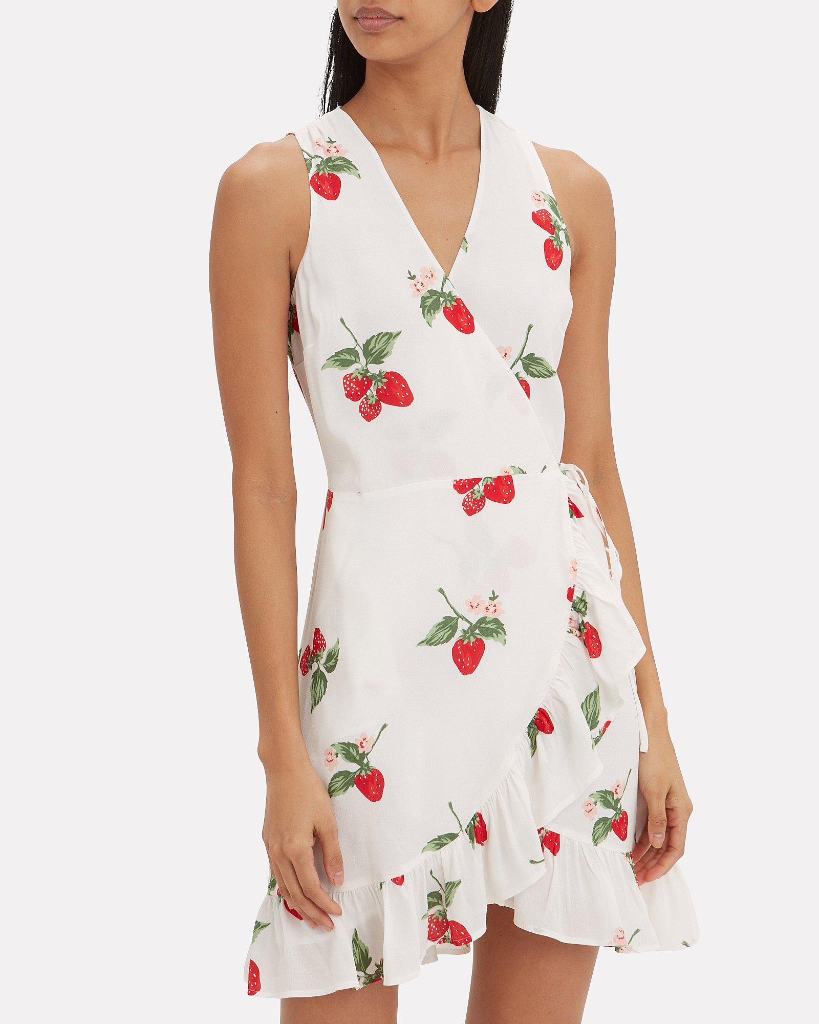 strawberry wrap dress