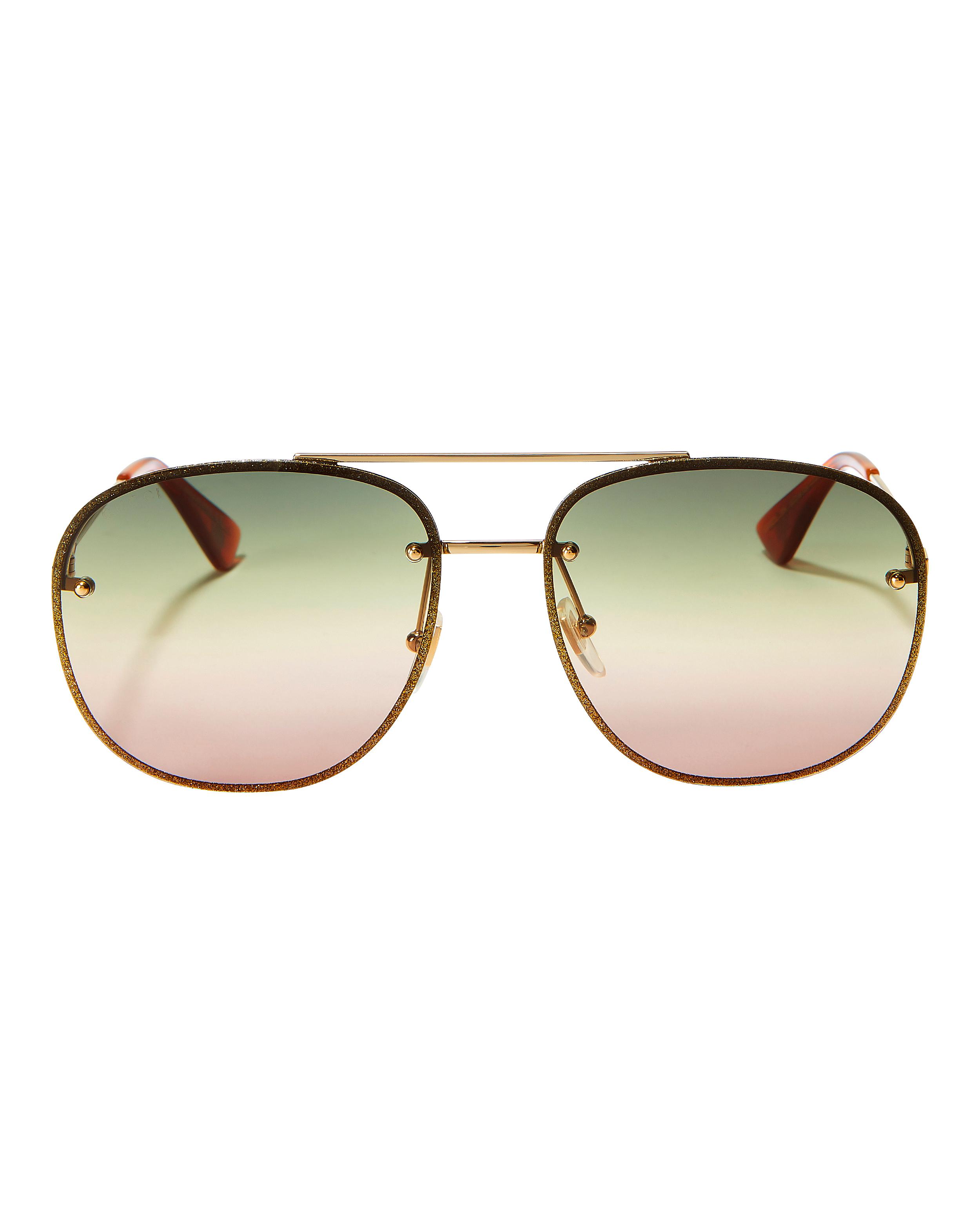 gucci glitter aviator sunglasses